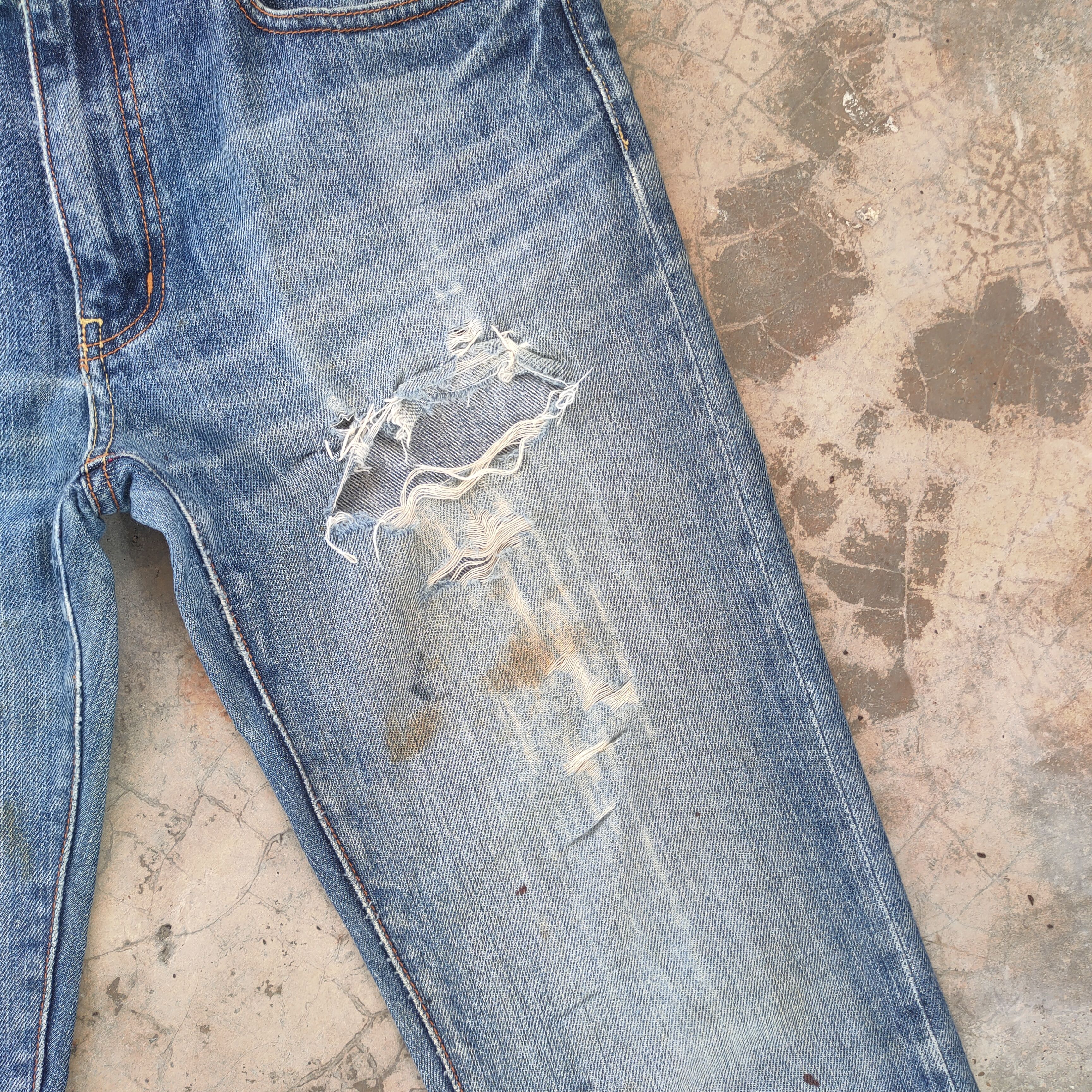 Japanese Brand W33 VINTAGE NC12-322 RIPPED DISTRESSED JEANS DENIM PANTS Size US 33 - 4 Thumbnail