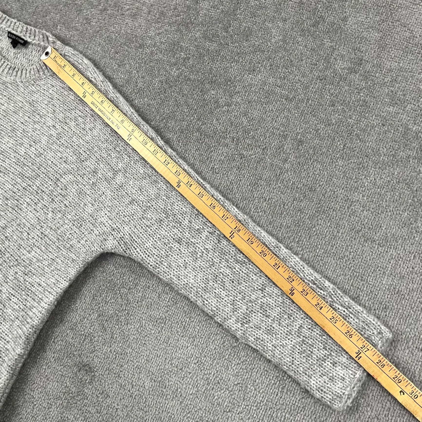 Eileen Fisher Eileen Fisher Sweater Womens Large Gray Wool Alpaca Asymmetric Soft Knit Minimal Size L / US 10 / IT 46 - 6 Thumbnail