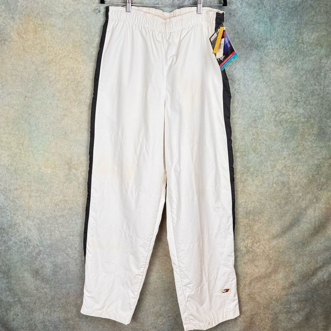 Tommy Hilfiger × Vintage VTG 90s Tommy Hilfiger Track Pants Mens XL White Size US 34 / EU 50 - 2 Thumbnail
