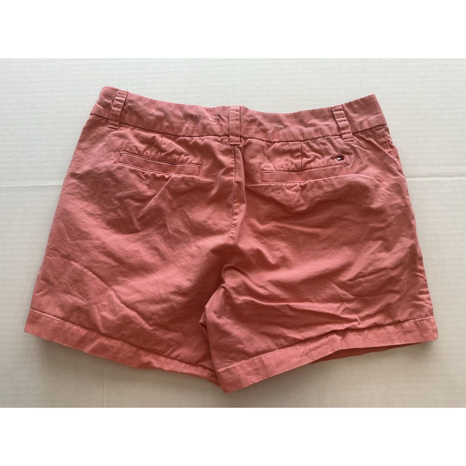 Tommy Hilfiger Tommy Hilfiger Women's Chino Shorts Coral Pink sz 6, Cotton Size 28" / US 6 / IT 42 - 4 Thumbnail