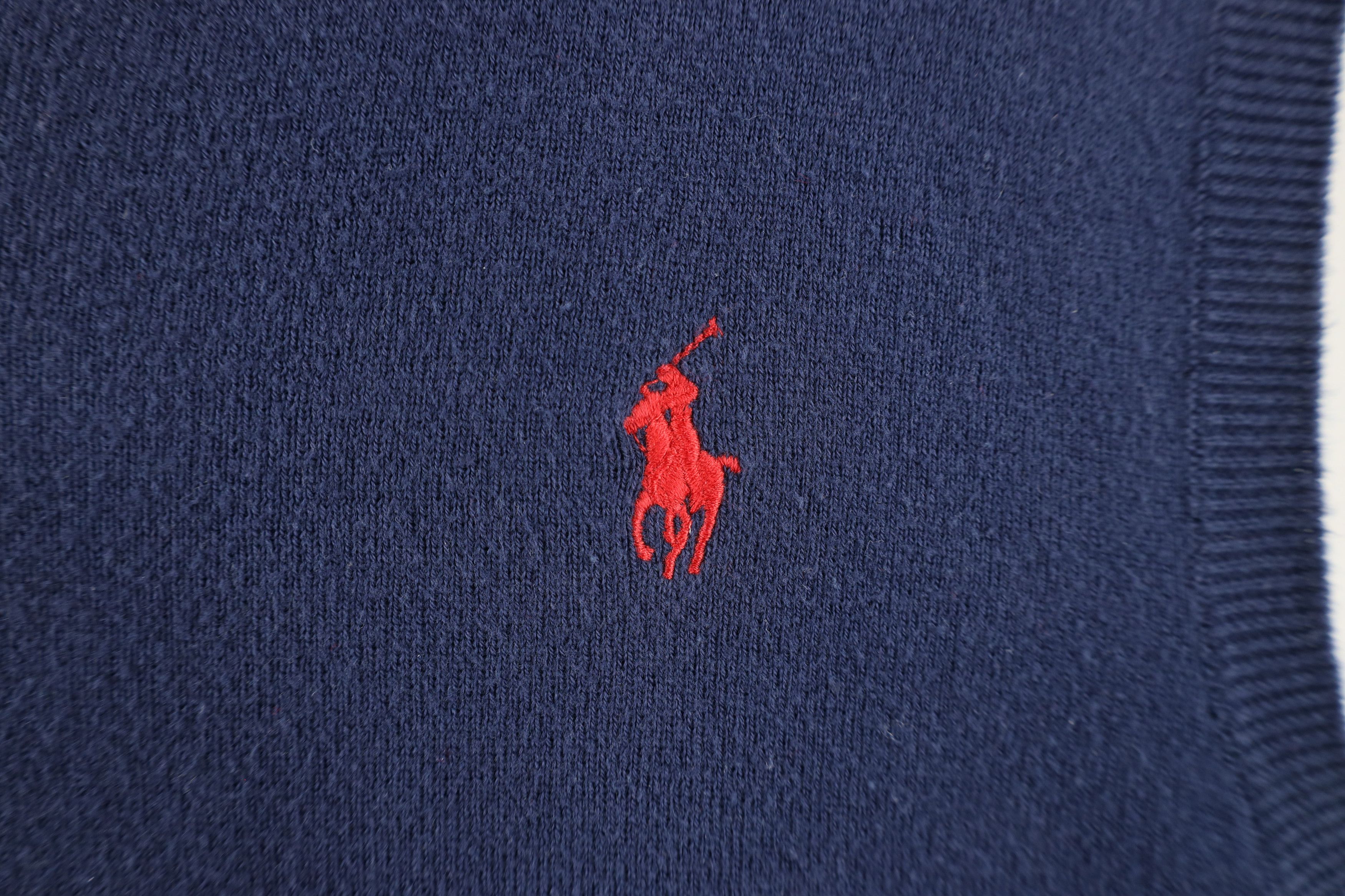 Polo Ralph Lauren Vintage 90s Ralph Lauren Pima Cotton Knit Sweater Vest Blue Size US S / EU 44-46 / 1 - 4 Thumbnail