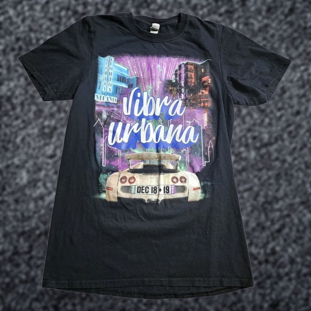 Gildan Mens S T Shirt Black Gildan 2021 Vibra Urbana Reggaeton Festival Miami FL Short Sleeve Crew Neck Size US S / EU 44-46 / 1 - 1 Thumbnail