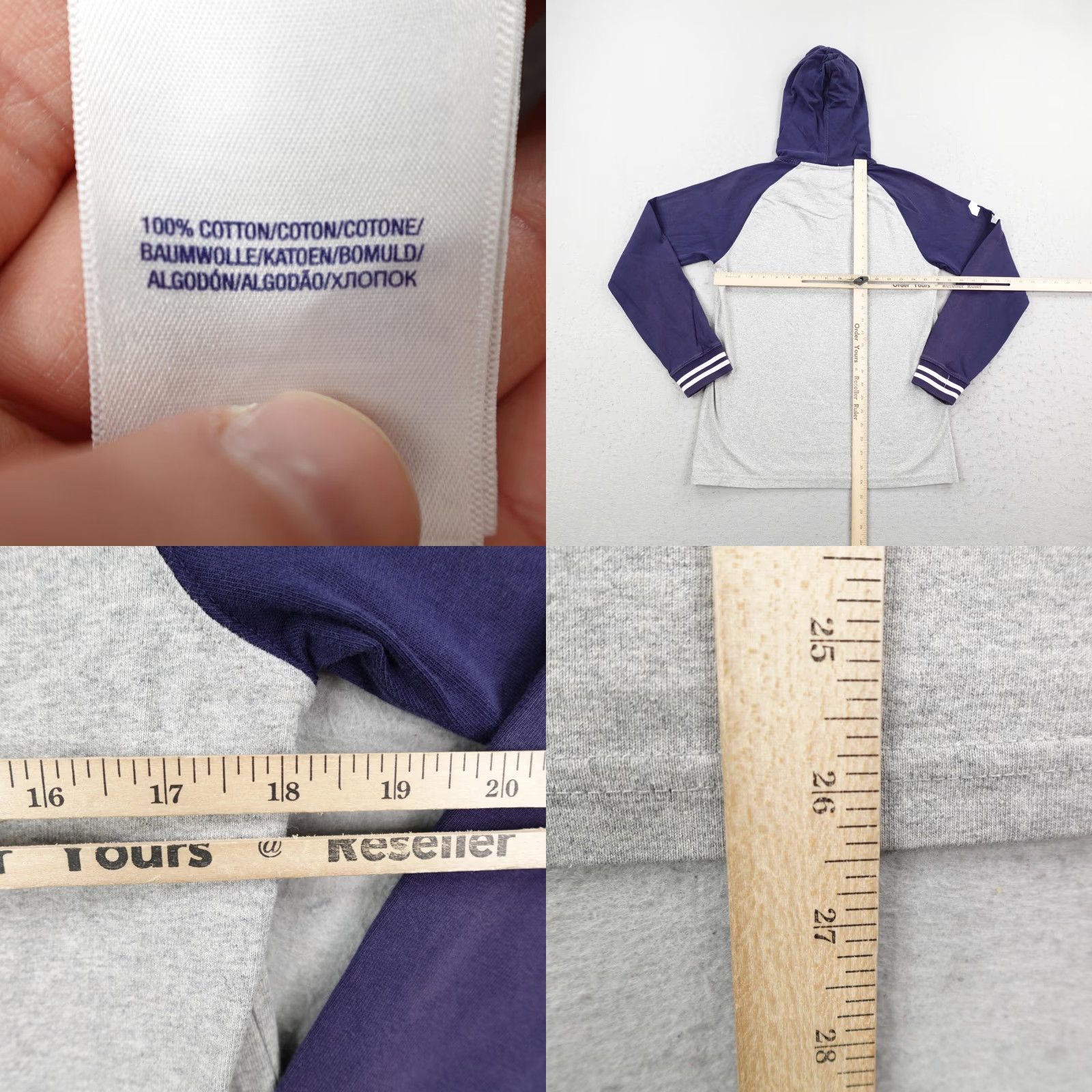 Polo Ralph Lauren Polo Ralph Lauren Hoodie Mens XS Gray Blue Henley Rugby Pullover Sweater Pony Size US XS / EU 42 / 0 - 8 Thumbnail
