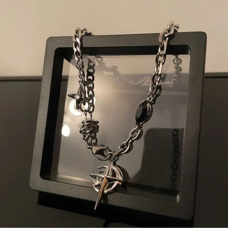 Other Crystal Star Light Moon Pendant Chain Necklace Size ONE SIZE - 3 Thumbnail