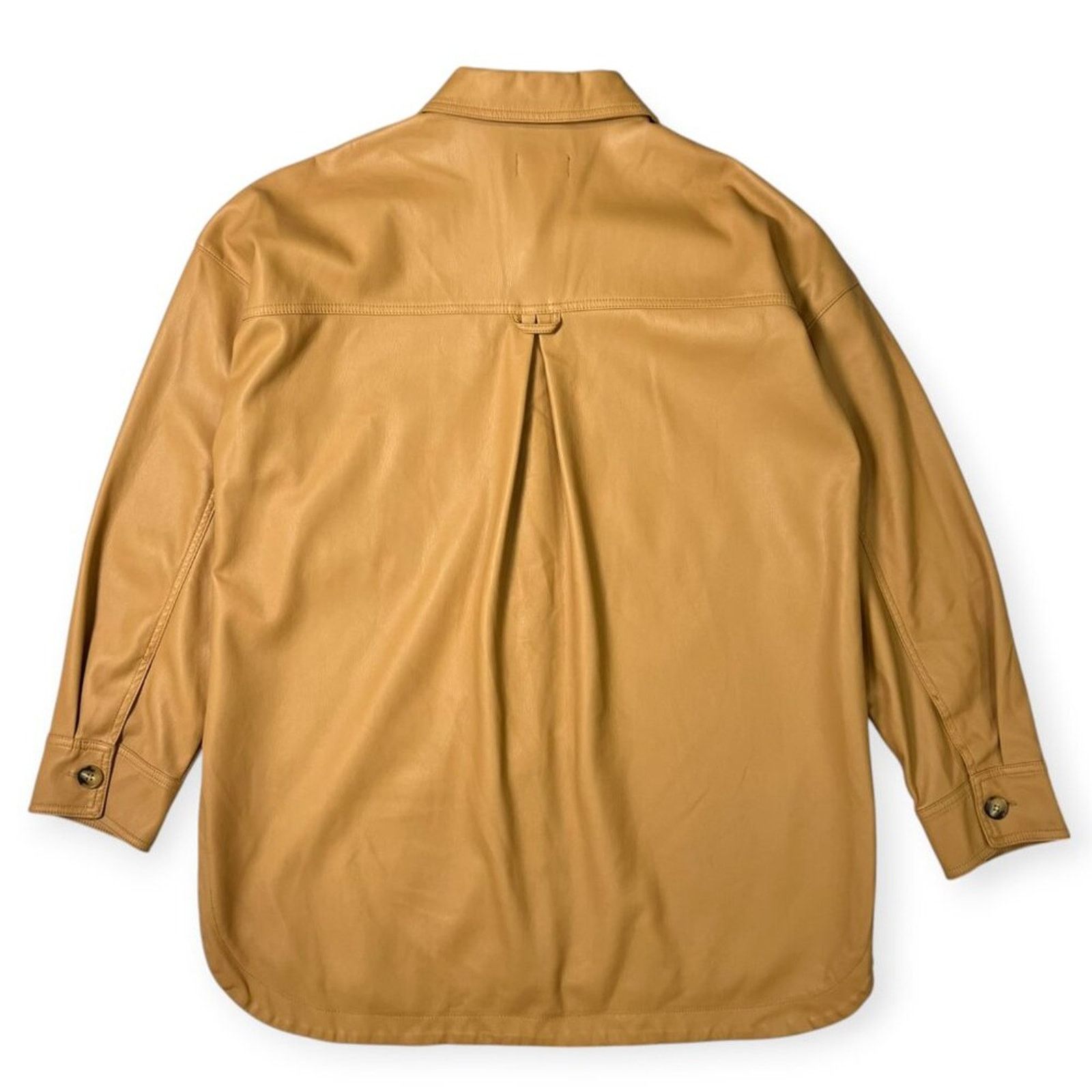 Anthropologie Maeve Oversized Vegan Leather Button Shacket Womens L Size L / US 10 / IT 46 - 2 Thumbnail