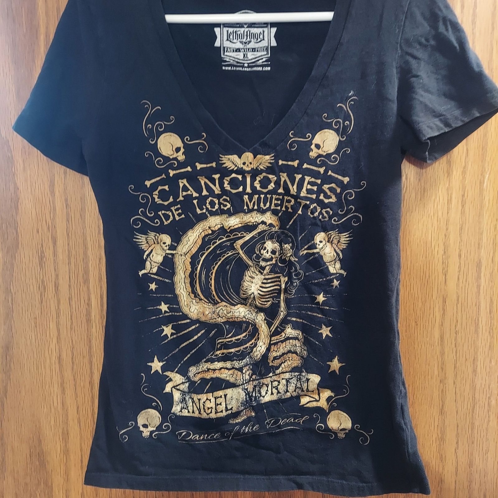 Other Lethal Threat Women's Shirt (Dance Of The Dead V Neck Size L / US 10 / IT 46 - 2 Thumbnail