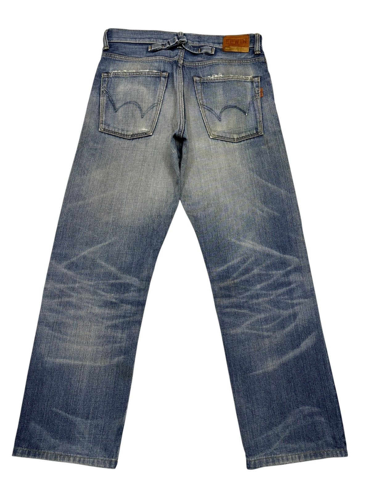 Kapital Edwin 505z Selvedge Denim Baggy Jeans Buckle Back Size US 33 - 4 Thumbnail