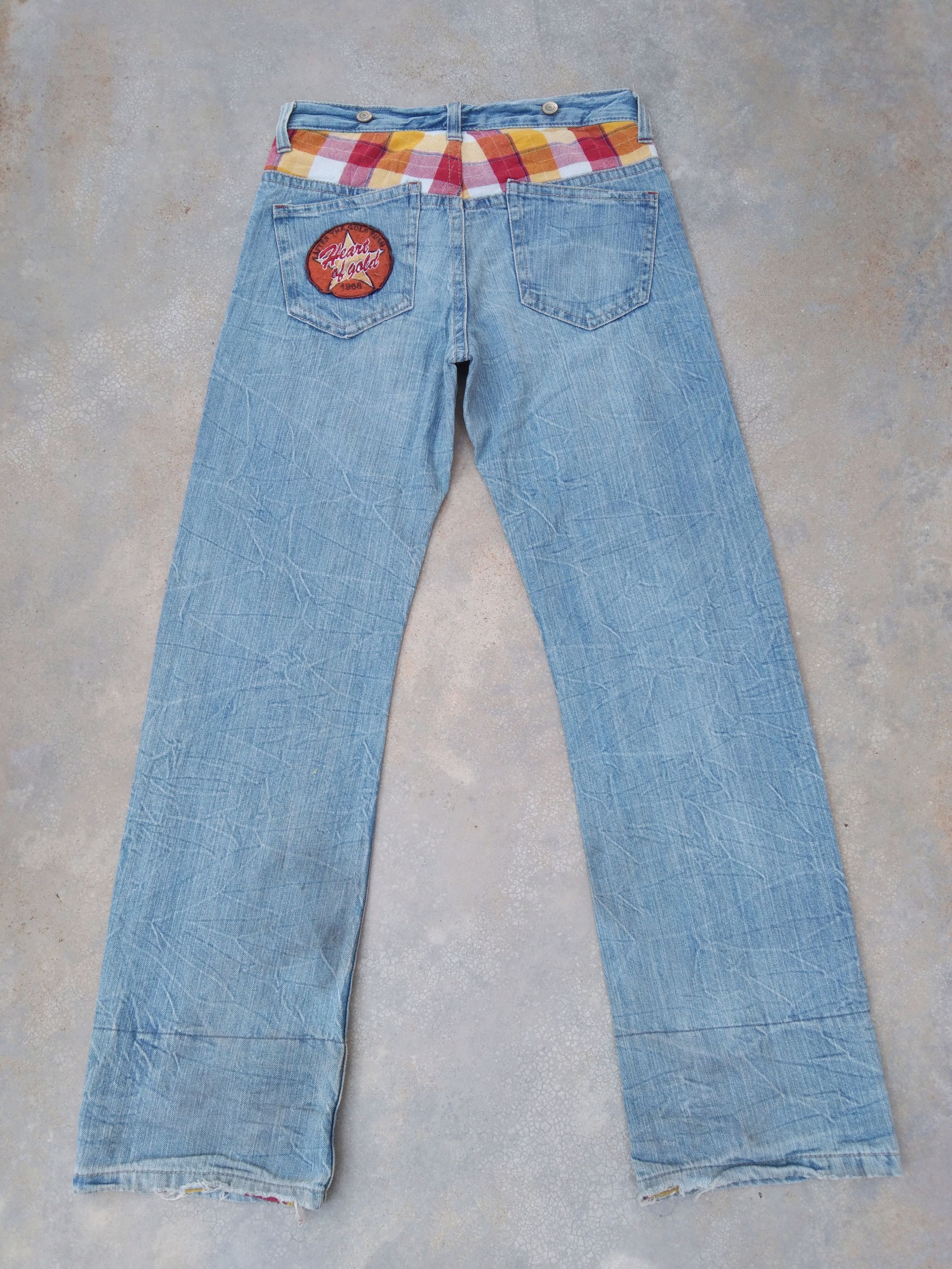 Japanese Brand × Jean × Vintage Vintage Distressed Japanese Retro Punk Jeans 29x30 Size US 29 - 2 Thumbnail