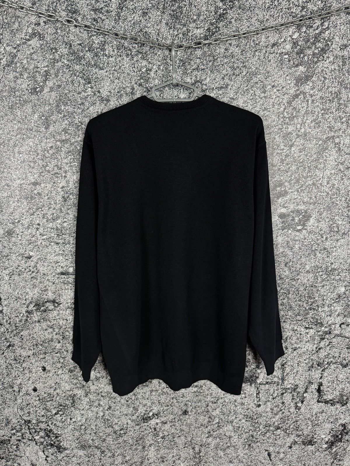 Carlo Colucci Carlo Colucci V-Neck Black Wool Sweater Pullover Size 54 Size US L / EU 52-54 / 3 - 10 Thumbnail