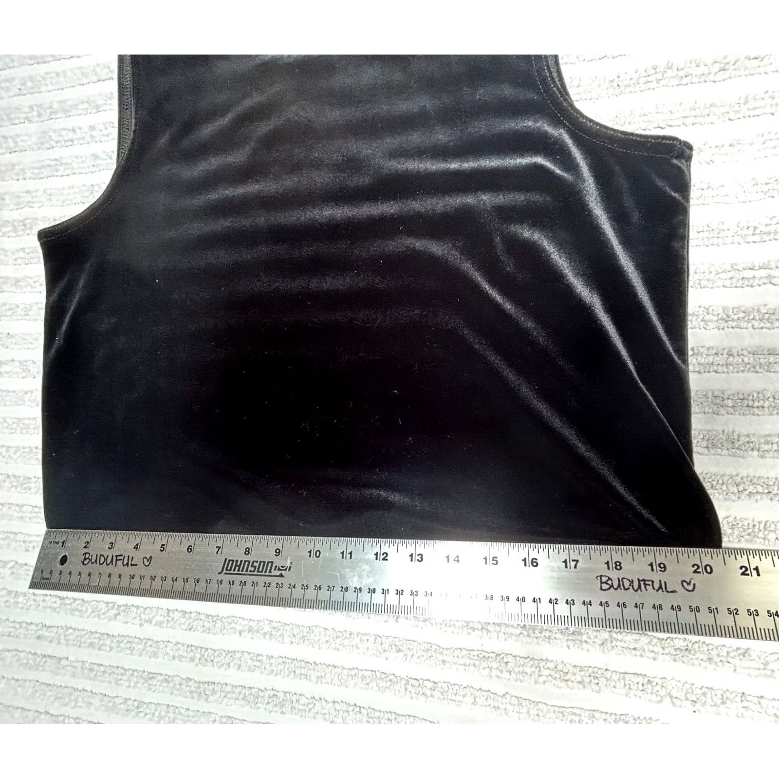 Vintage VINTAGE Carol Anderson California Black Velvet Sleeveless Crop Tank Top L Size L / US 10 / IT 46 - 7 Thumbnail