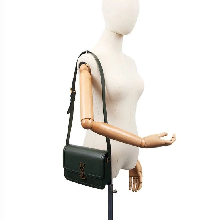 Saint Laurent Paris o1b1hav110924 Size: OS / Medium Satchel Leather Bag in Green Size ONE SIZE - 6 Thumbnail