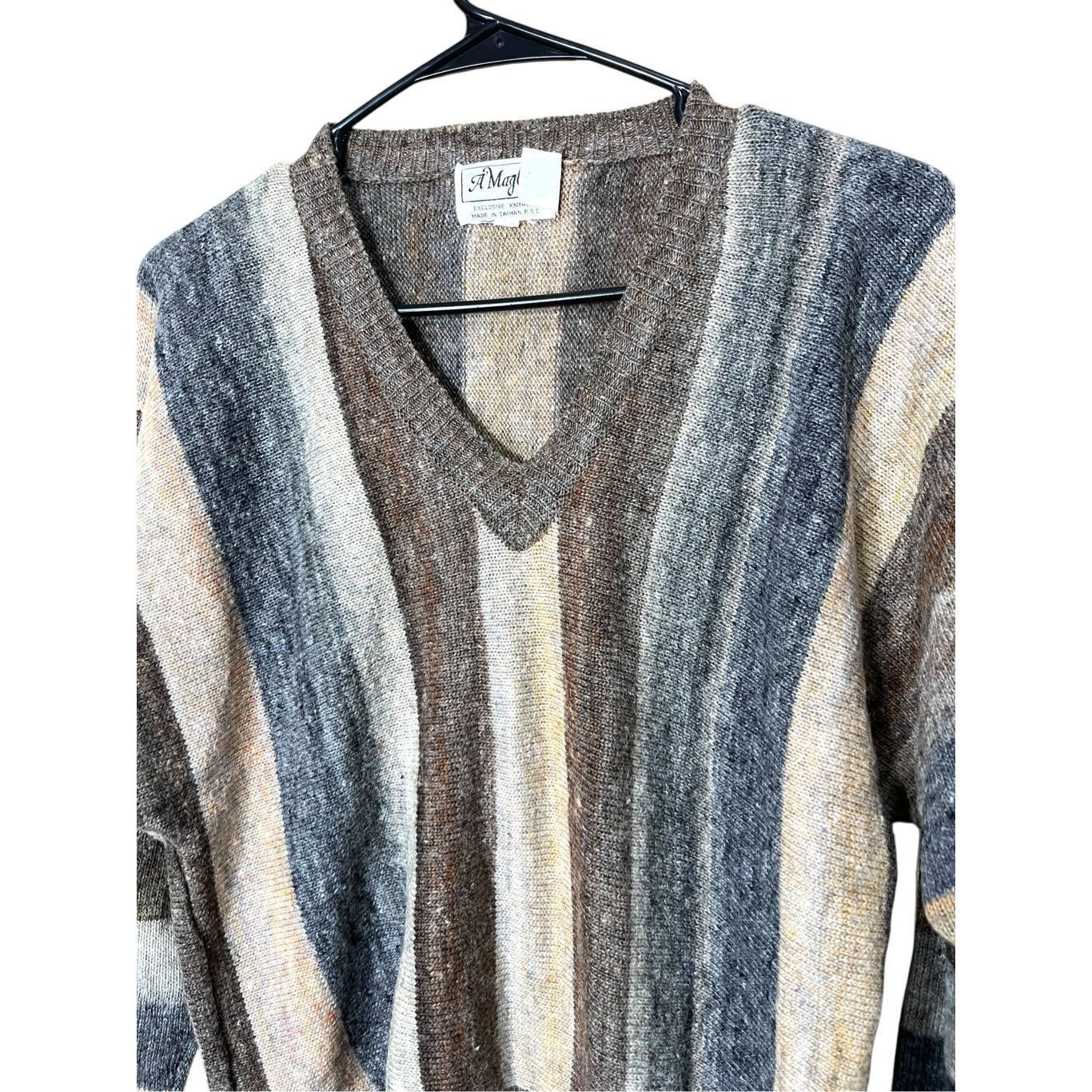 Other Vintage A’ Maglia Wool Blend Brown Earth Tones Sweater Size Size M / US 6-8 / IT 42-44 - 2 Thumbnail