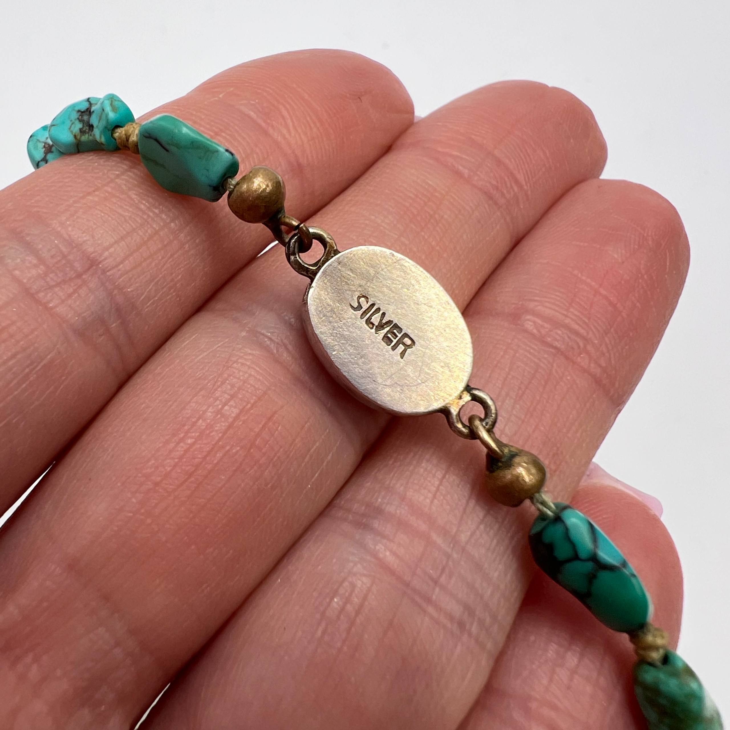 Vintage Vintage Turquoise Necklace Erik Poul Fenster Natural 22g Size ONE SIZE - 7 Thumbnail