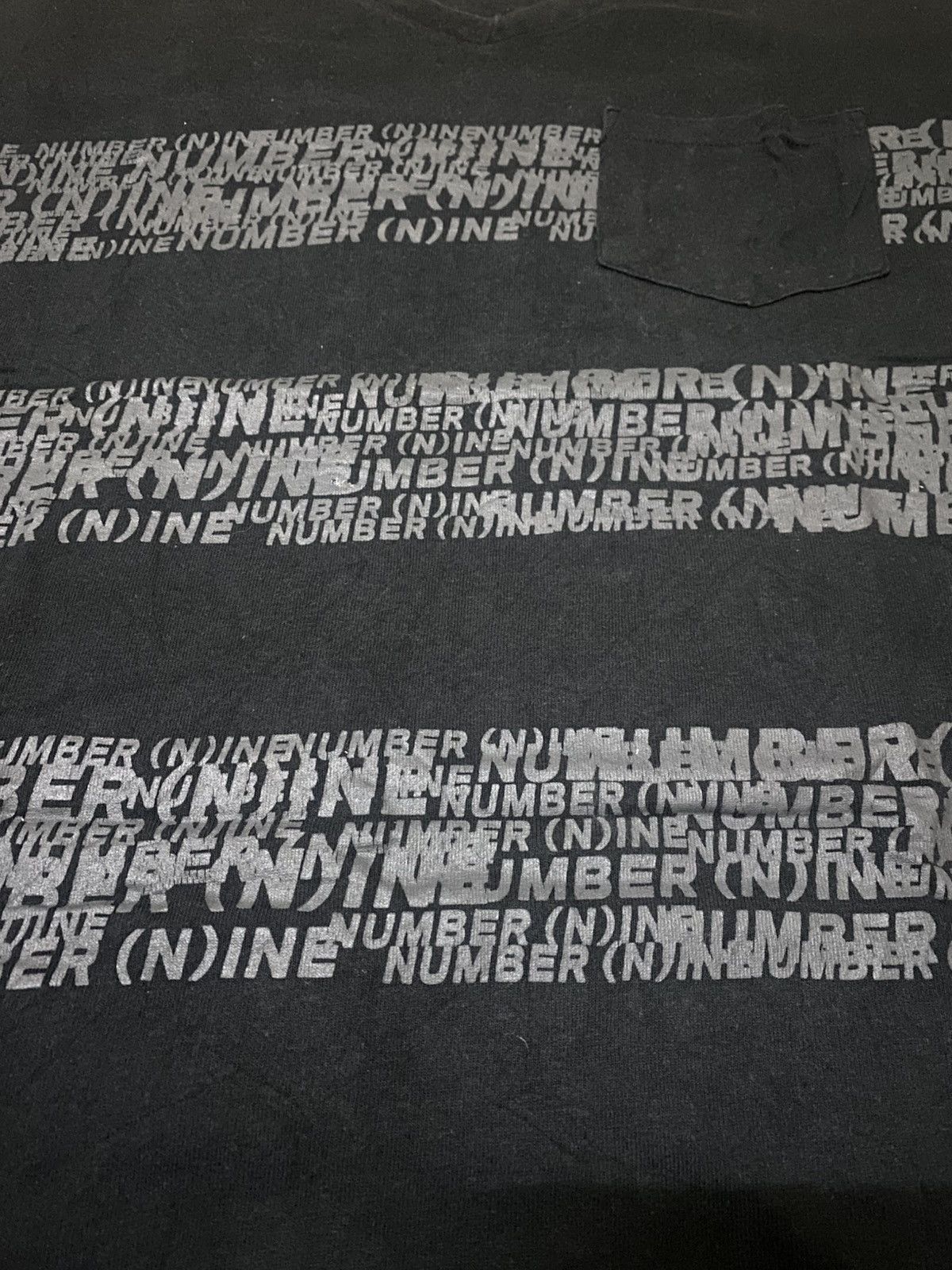 Number (N)ine Number Nine Multi Spellout Overprint Style V Neck T Shirt Size US M / EU 48-50 / 2 - 2 Thumbnail