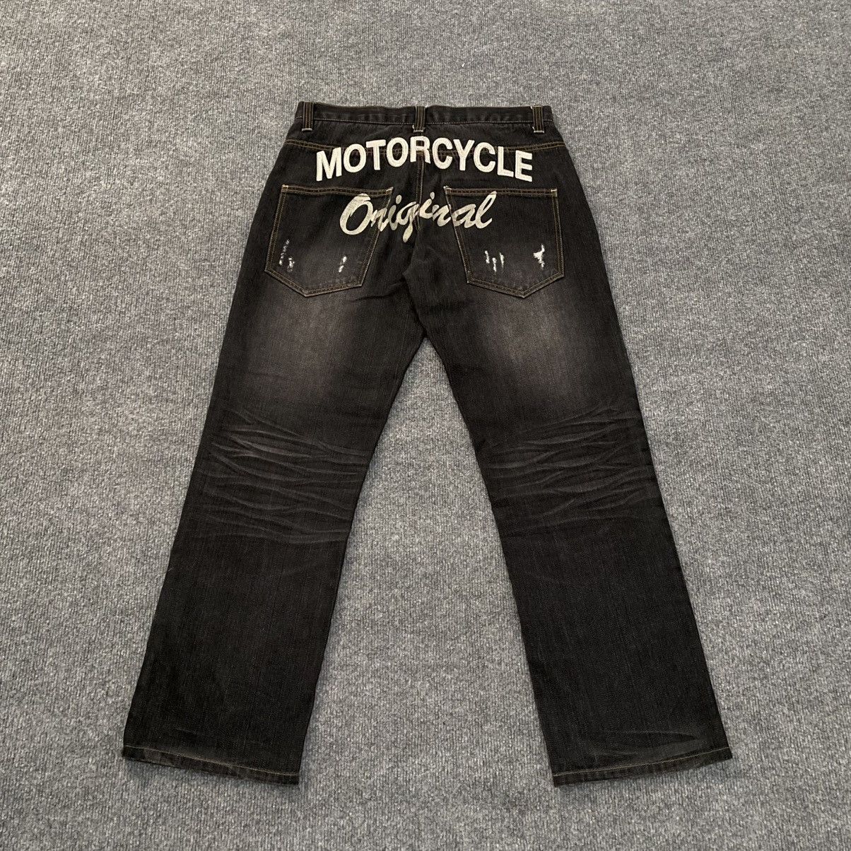 Japanese Brand Japanese Nylaus Jeans Faded Ripped Denim Slight Flared Pants Size US 33 - 9 Thumbnail