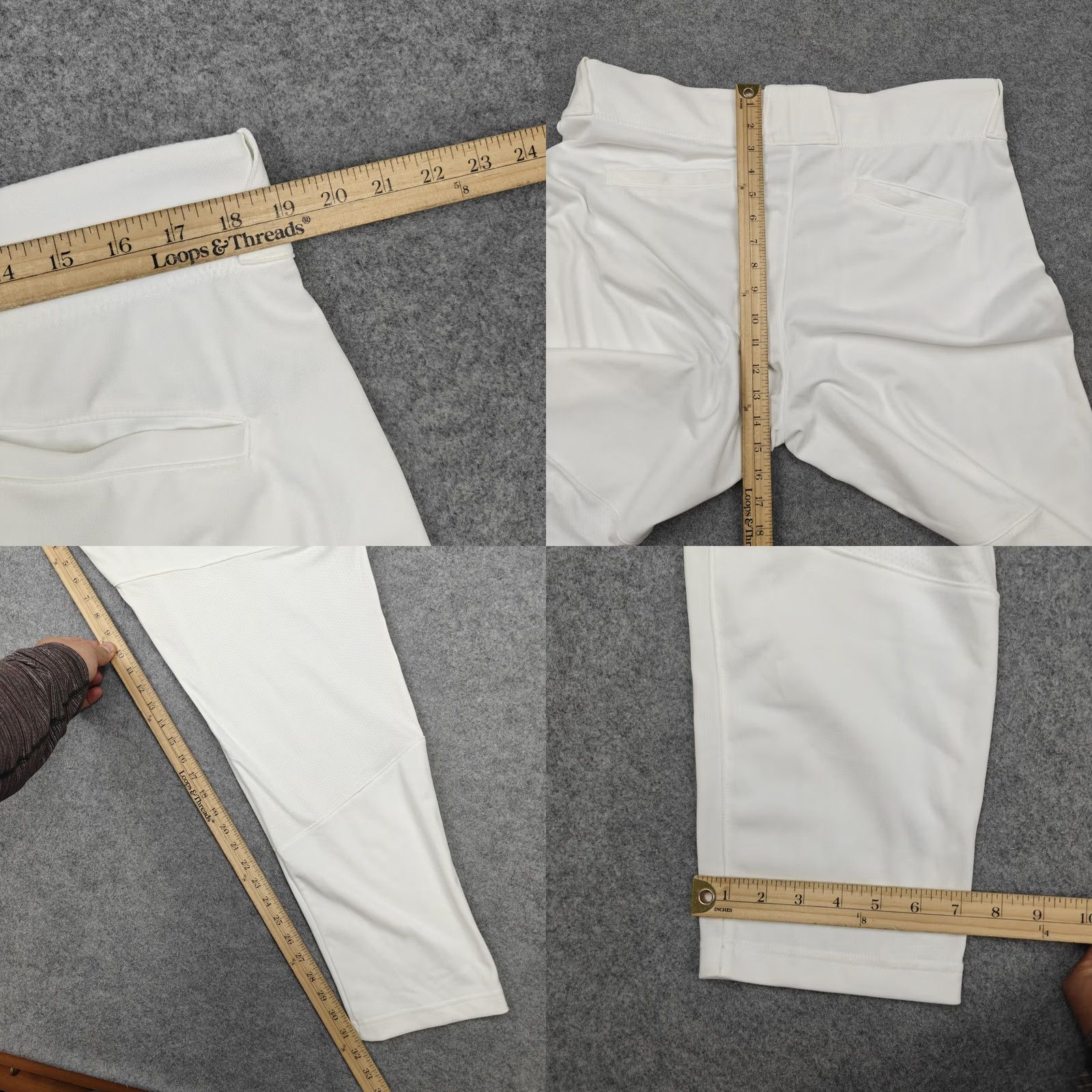 Nike Nike Baseball Pants Mens XL White Tapered Ankle Zip Pockets Breathable New Size US 36 / EU 52 - 8 Thumbnail
