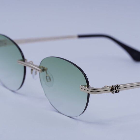 Palm Angels Palm Angels PERI10H CRYSTAL 7654 Sunglasses Gold Oval Frame Size ONE SIZE - 4 Thumbnail