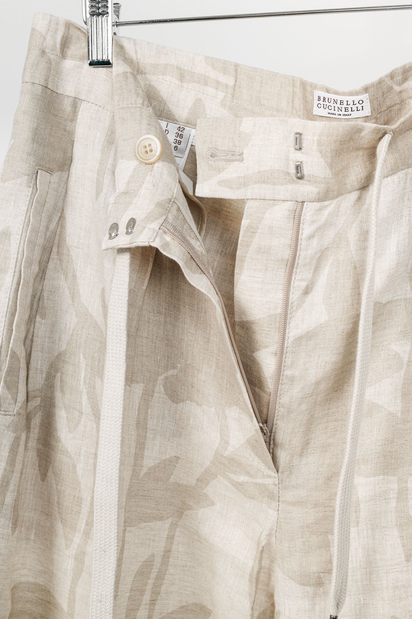 Brunello Cucinelli Brunello Cucinelli SS24 Ramage Floral Linen Slouchy Trousers Size 28" / US 6 / IT 42 - 8 Thumbnail