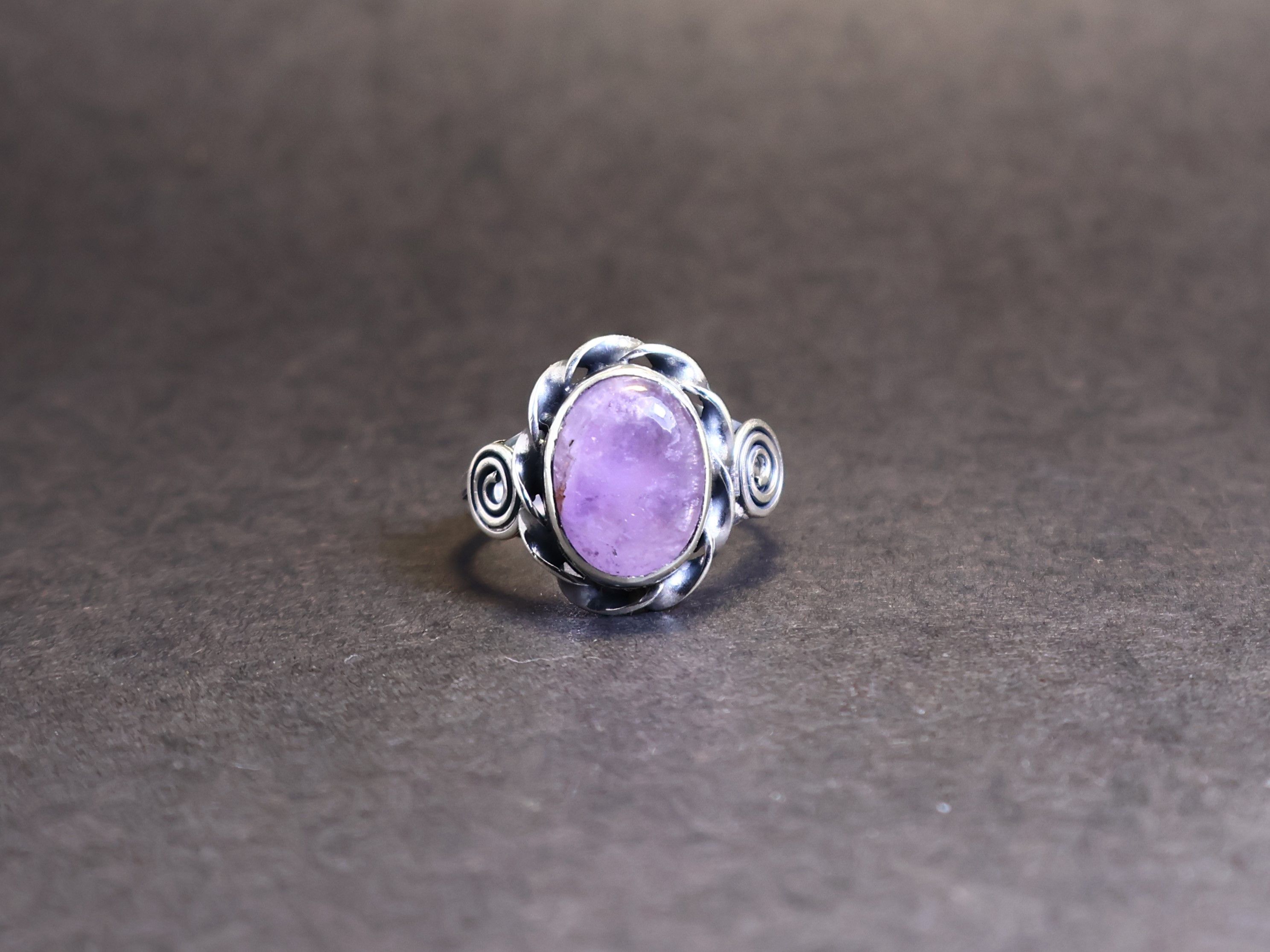 Handmade Amethyst Gemstone Ring, Sterling Silver Ring, Handmade Ring, Size ONE SIZE - 8 Thumbnail