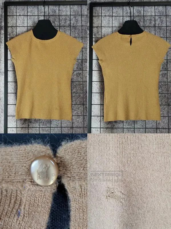 Burberry Burberry Camel Wool Knit Short Sleeve Top. Size M / US 6-8 / IT 42-44 - 2 Thumbnail