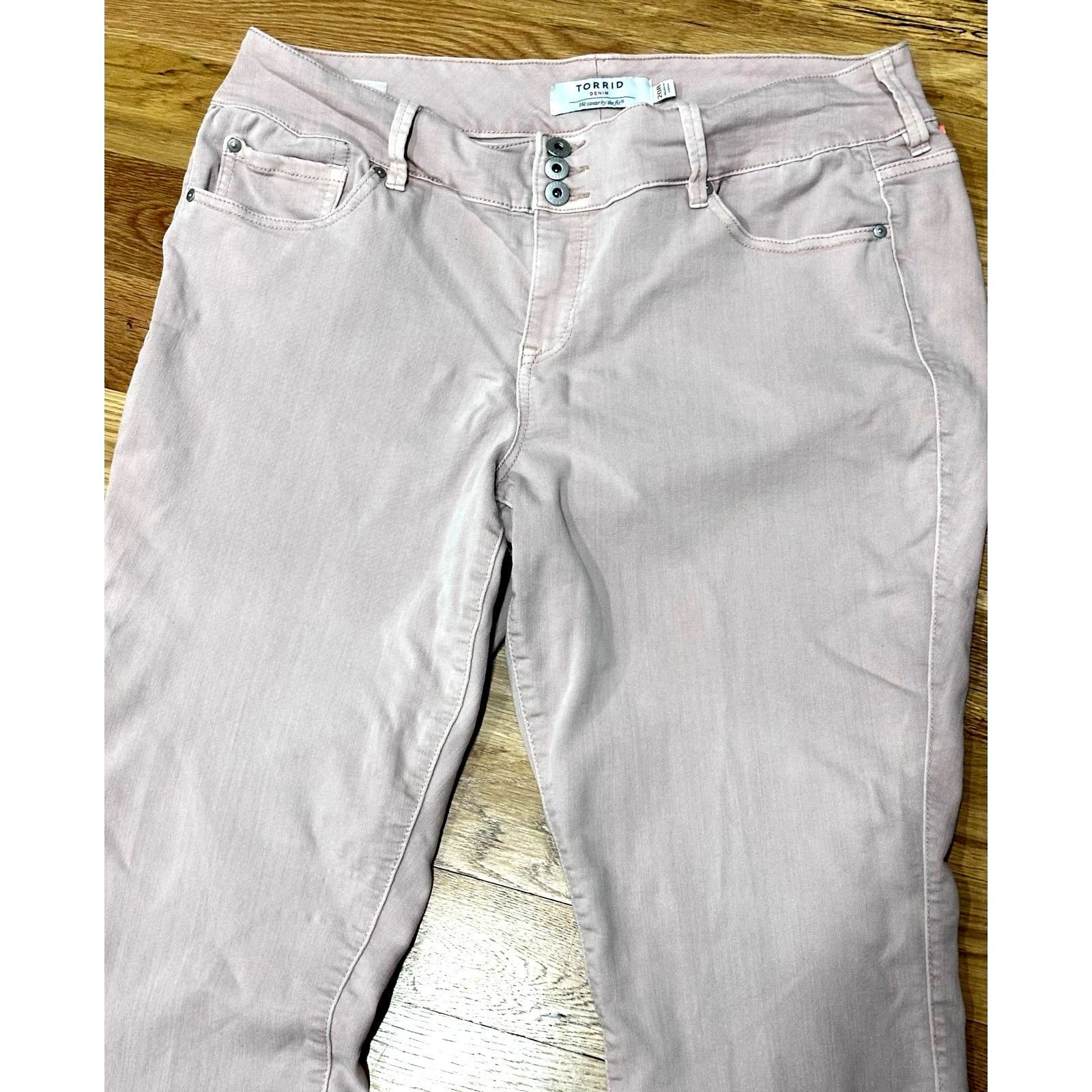 Other Torrid Womens Plus Slim Leg Stretch Designer Jeans Pink 20R Size 42" / US 20 - 4 Thumbnail