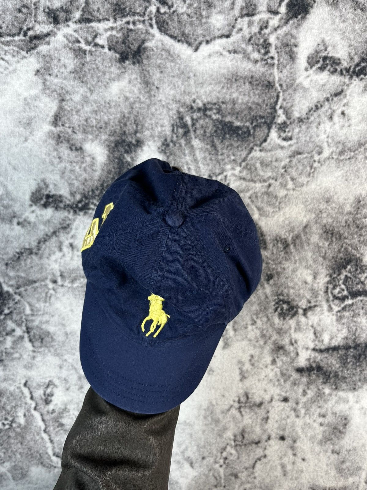 Polo Ralph Lauren Polo Ralph Lauren Big Pony Cap Navy Yellow Hat Size ONE SIZE - 5 Thumbnail