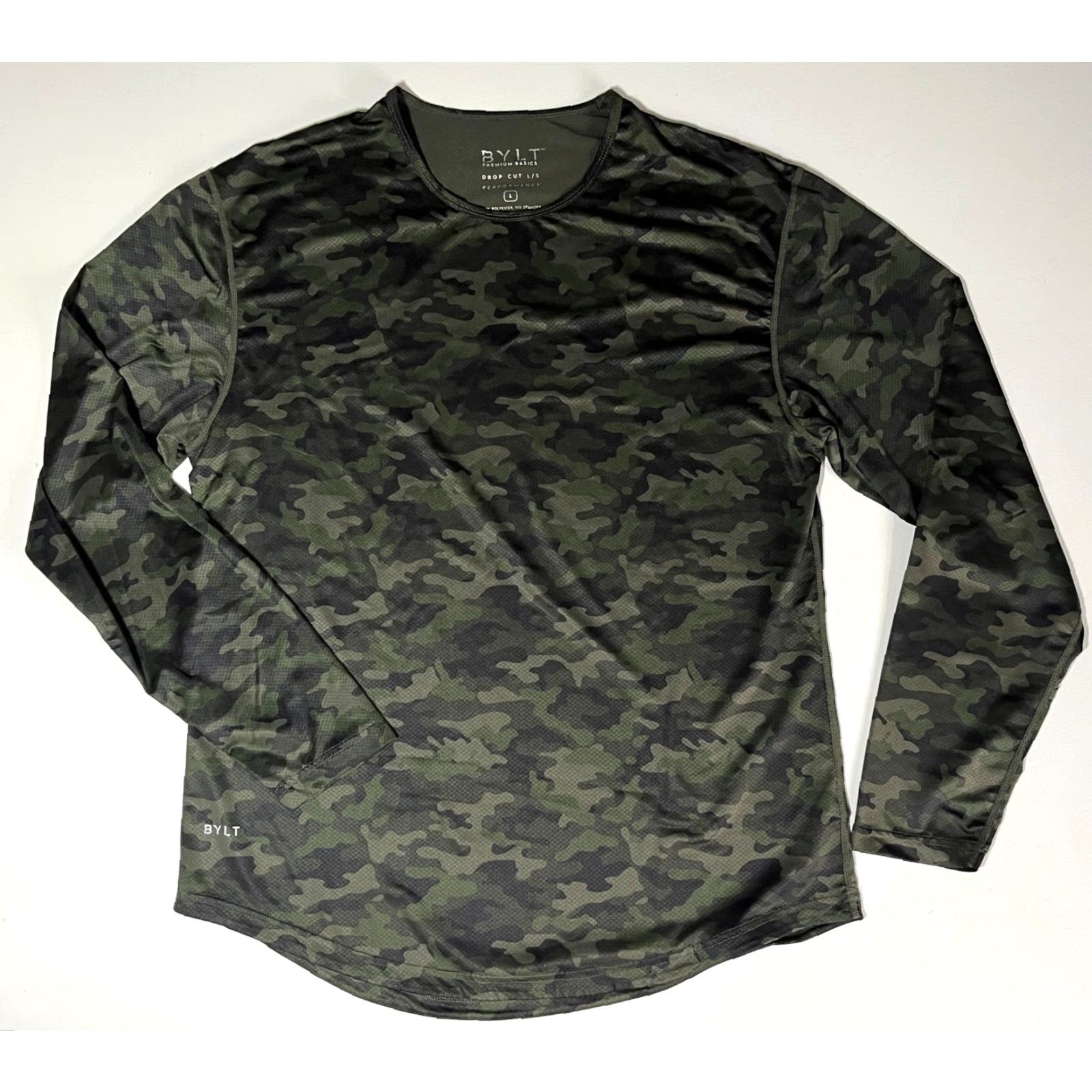 Vintage BYLT Men's Drop Cut Long Sleeve Performance Camo Tee Sz L Size US M / EU 48-50 / 2 - 3 Thumbnail