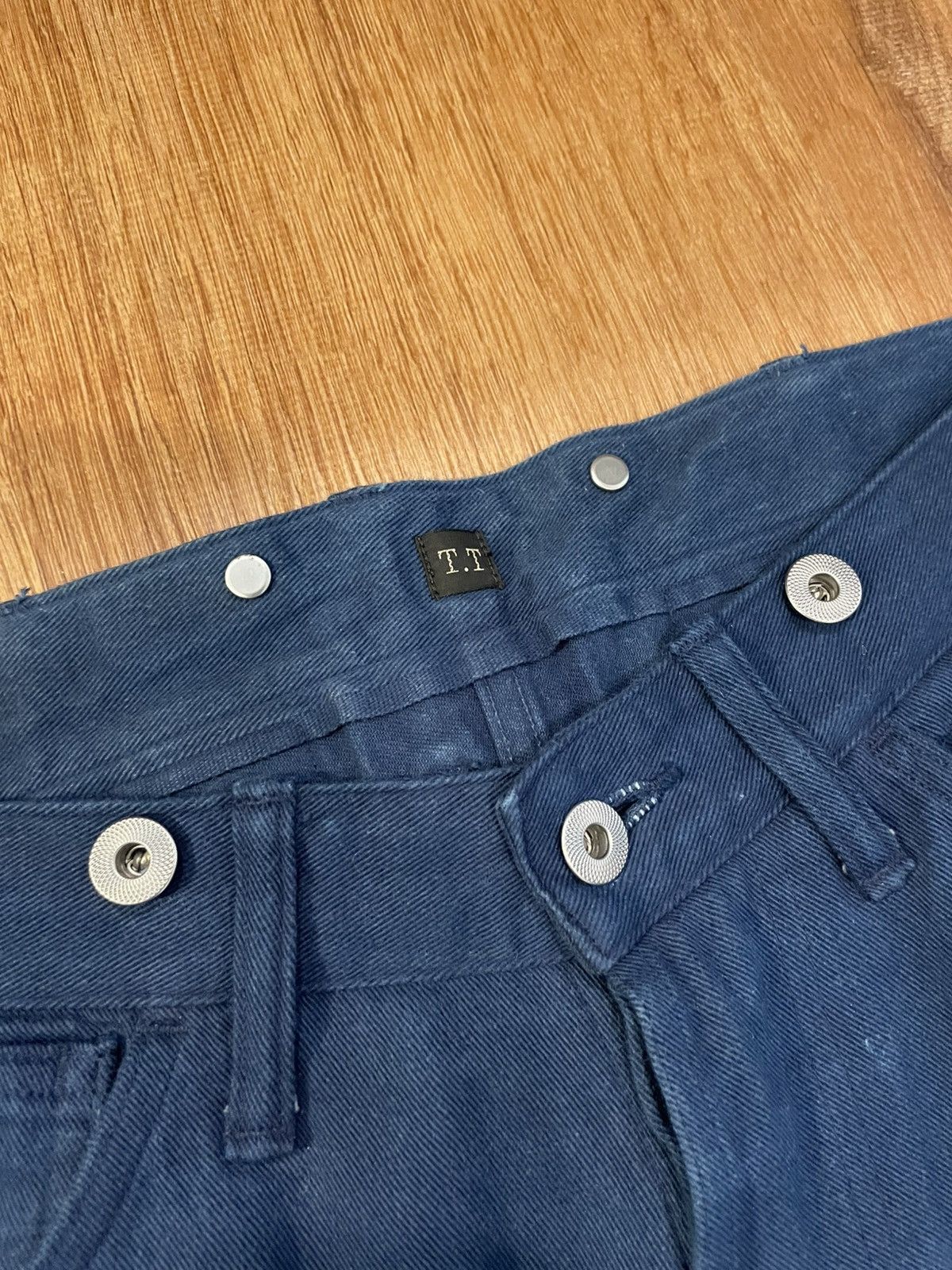 Taiga Takahashi Lot 209 Buckle-Backed Trousers in Indigo Size US 32 / EU 48 - 4 Thumbnail