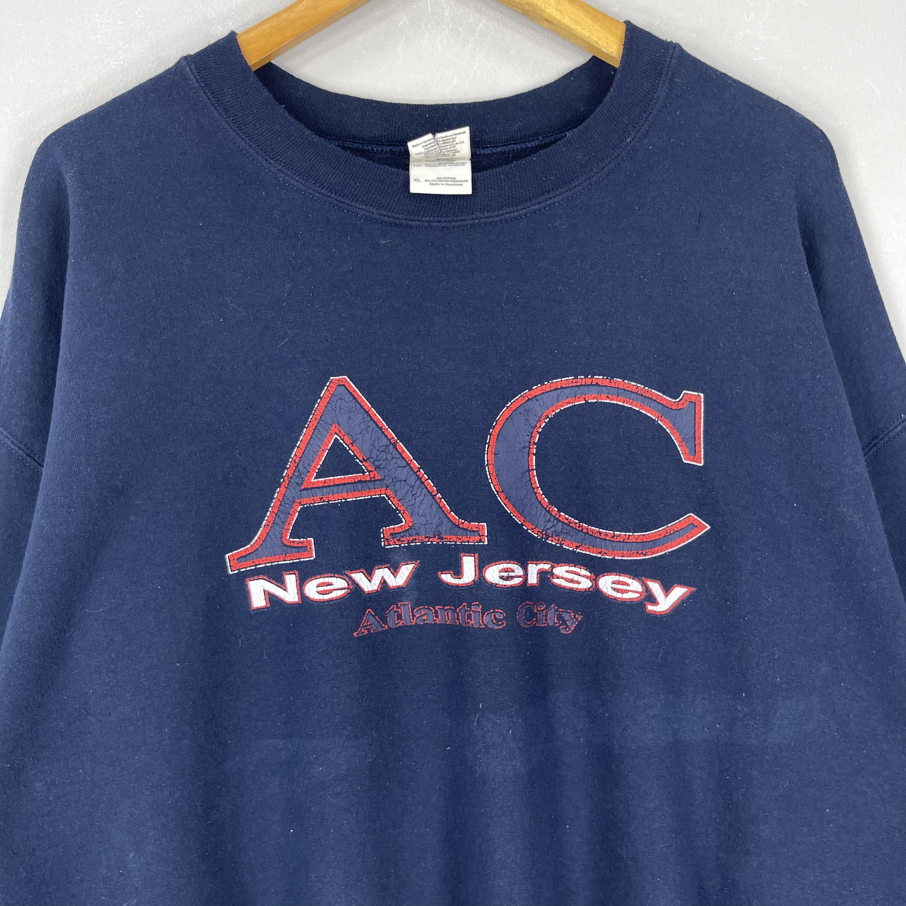 Vintage Vintage Y2K ATLANTIC CITY Spellout Printed Sweatshirt Size US XL / EU 56 / 4 - 2 Thumbnail