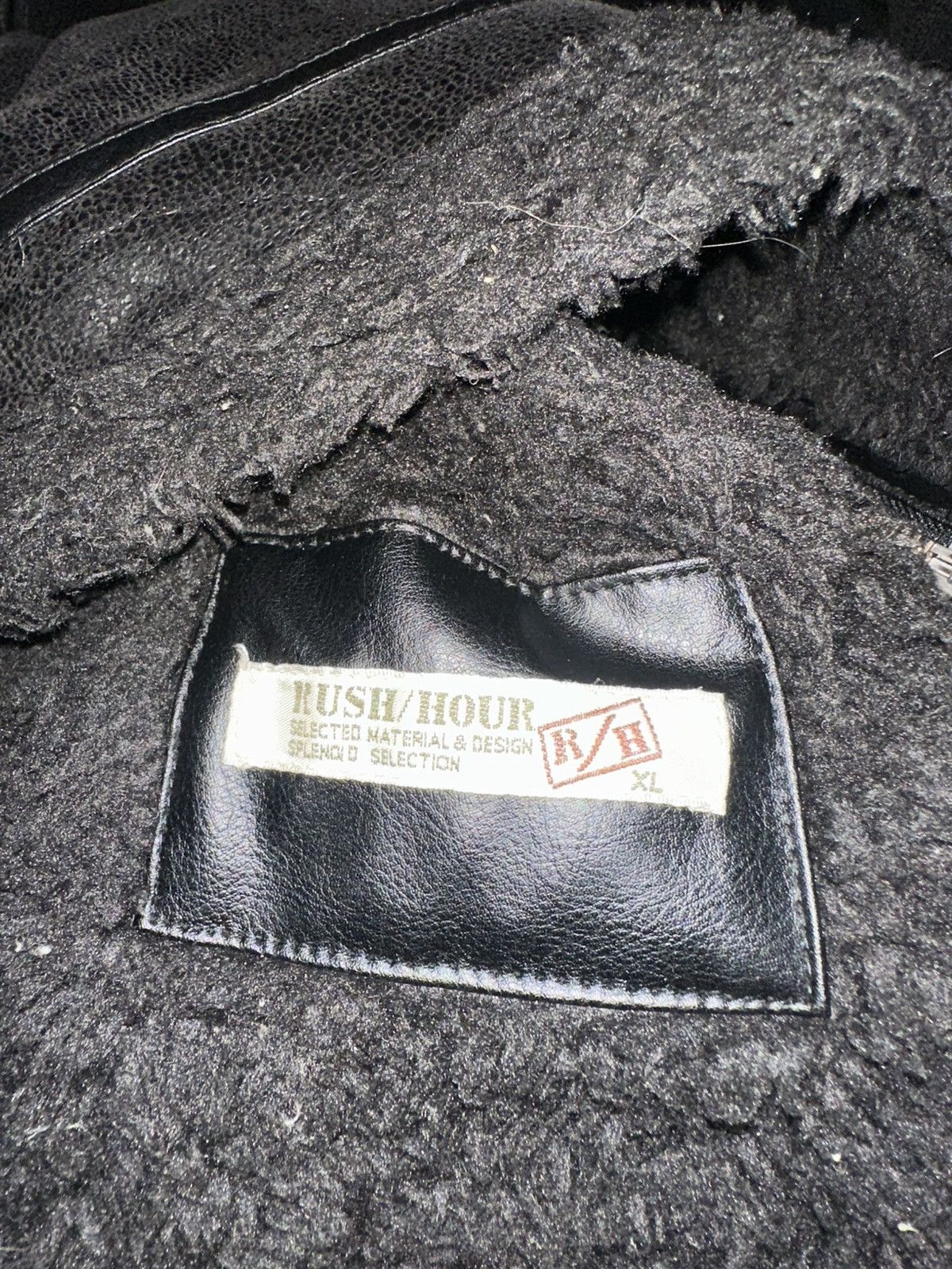 Vintage 👹Vintage Rush/Hour Black Velvet Fleece Lined Jacket Size US L / EU 52-54 / 3 - 10 Thumbnail