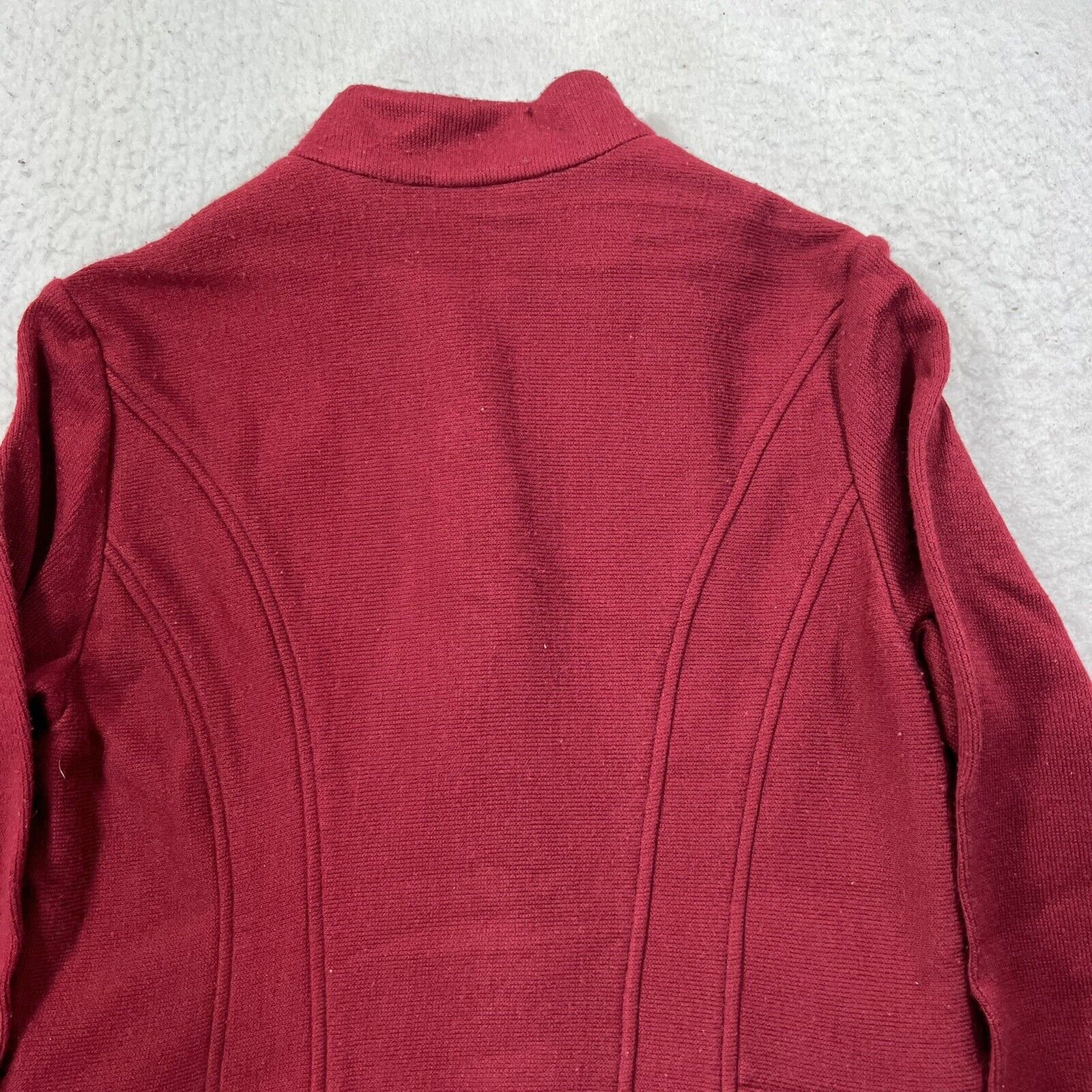 Coldwater Creek Coldwater Creek Knit Jacket Button Front Burgundy Acrylic Size M / US 6-8 / IT 42-44 - 11 Thumbnail