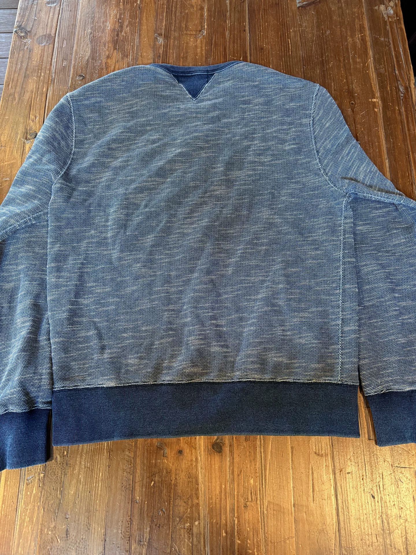 RRL Ralph Lauren RRL Ralph Lauren Gray-Blue Colorblock Sweatshirt Size US S / EU 44-46 / 1 - 2 Thumbnail