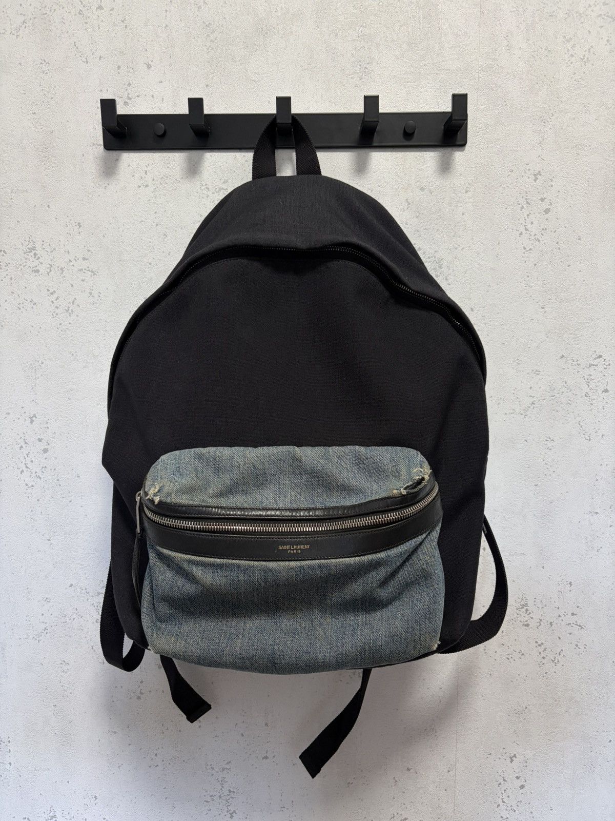 Saint Laurent Paris Saint Laurent City Nylon Denim Hunting