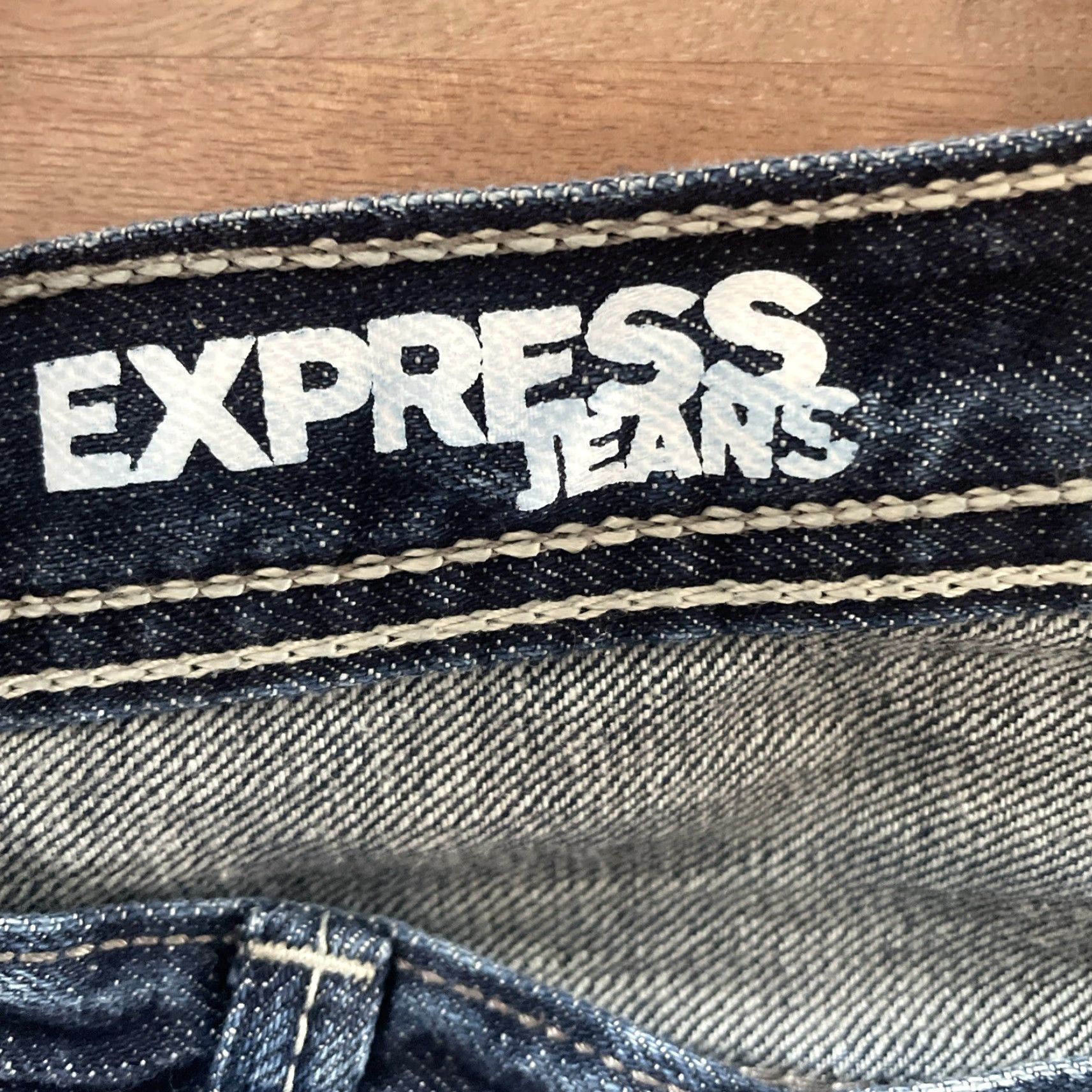 Express VINTAGE Express Jeans 36x26 Slim Straight 90s Rocco Low Rise Denim Blue Mens Size US 36 / EU 52 - 5 Thumbnail