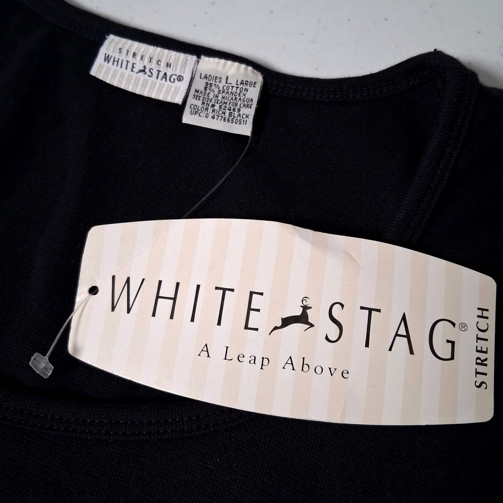 Vintage VINTAGE White Stag Tank Top L Black Sleeveless Shirt NOS Y2K Retro Classic Size L / US 10 / IT 46 - 6 Thumbnail