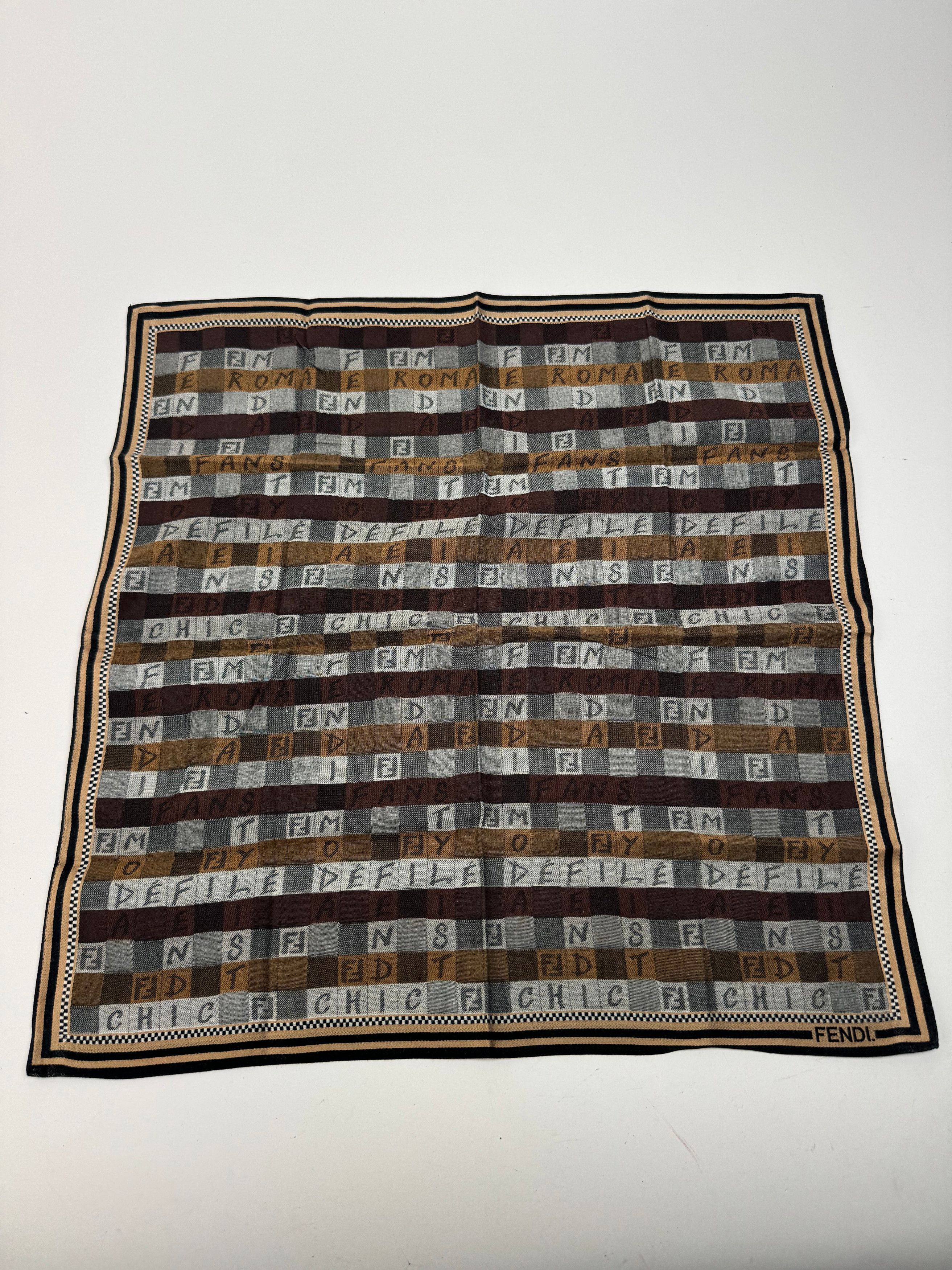 Fendi Vintage Scarf Brown Size ONE SIZE - 1 Thumbnail