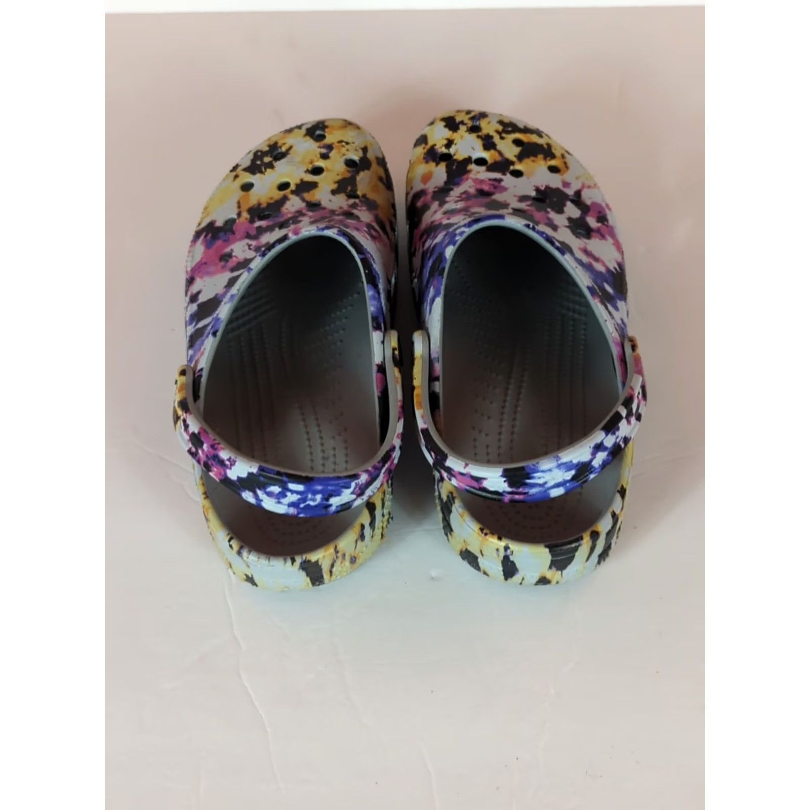 Crocs Crocs Classic Tie Dye Mania Clog Women M9 W11 Orange Slip On Casual Shoes Size ONE SIZE - 6 Thumbnail