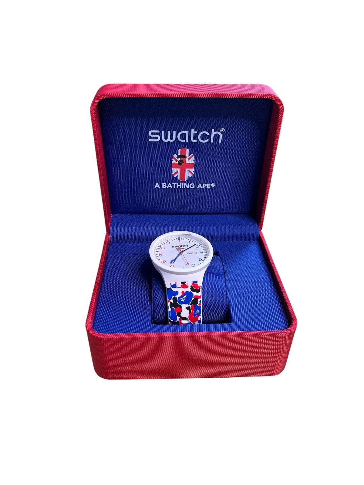 Bape Bape X Swatch London Exclusive Watch Size ONE SIZE - 1 Thumbnail