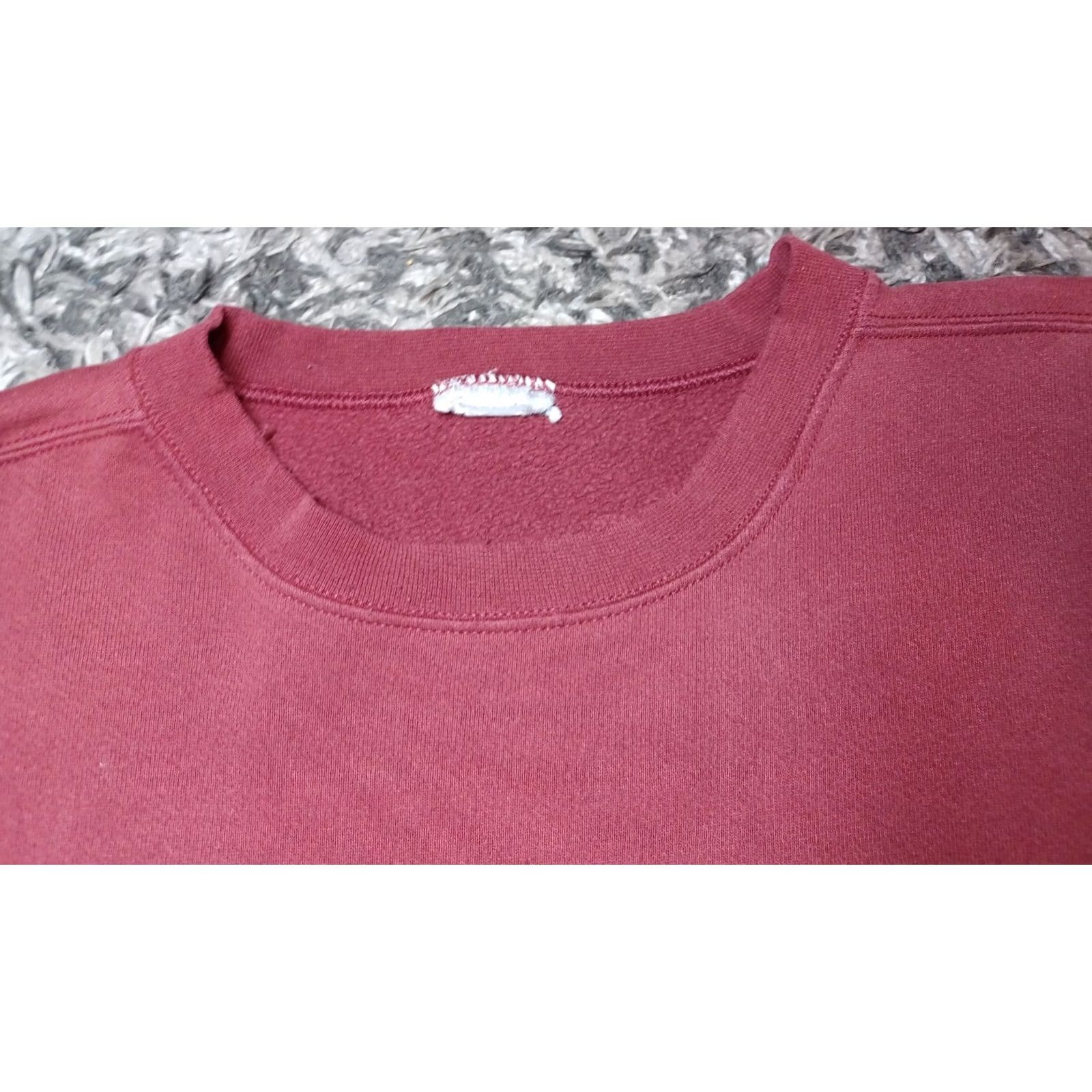Nike VINTAGE Nike Shirt Mens 2XL Red Essential Swoosh Crewneck Sweatshirt Burgundy Maroon Men Size US XXL / EU 58 / 5 - 5 Thumbnail