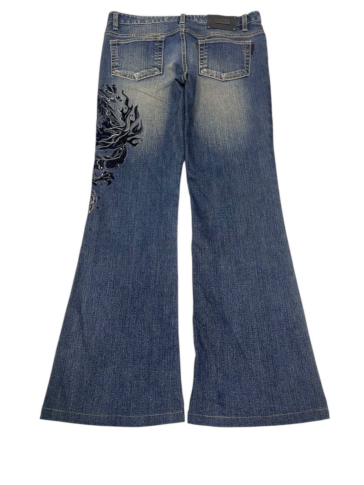 Japanese Brand × Vintage Vintage Japanese DIXIE JEANS Dragon Flare Denim Size US 30 / EU 46 - 2 Thumbnail