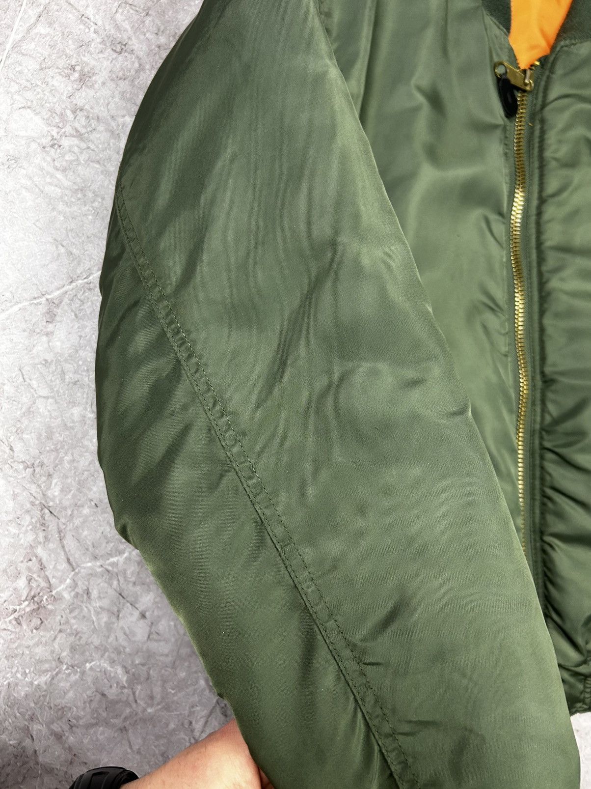 Vintage Vintage MA 1 Bomber Jacket Reversible Military Flyers Nylon Size US S / EU 44-46 / 1 - 7 Thumbnail