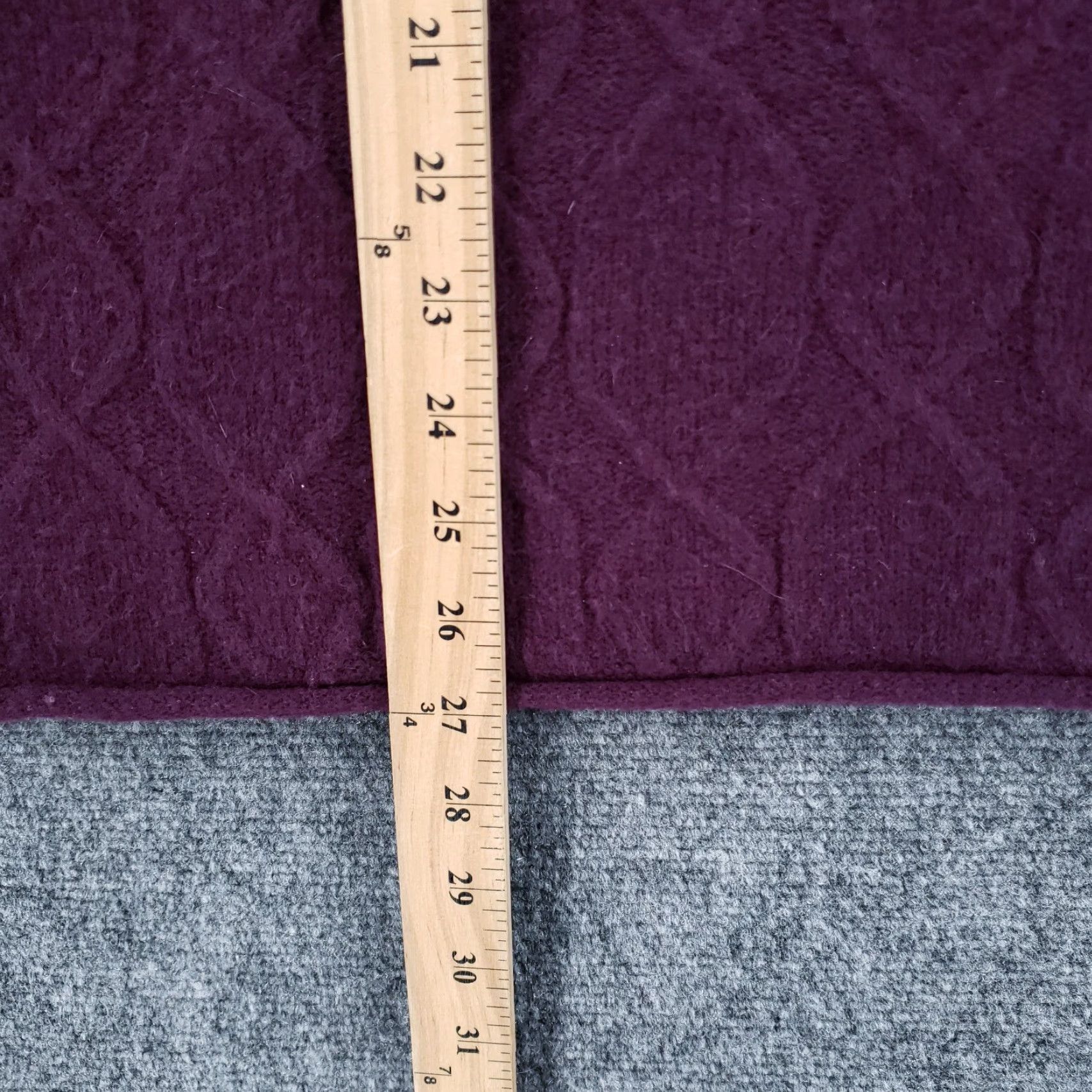 Talbots Talbots Sweater Womens XLP Purple Cable-Knit Wool Blend Crew Neck Pullover All Seasons Ladies Petite 70s? Size XL / US 12-14 / IT 48-50 - 5 Thumbnail