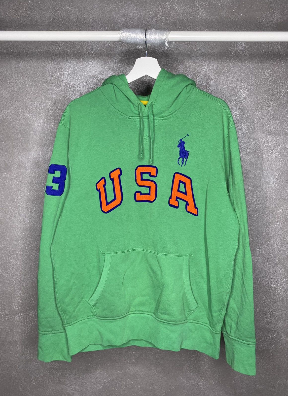 Polo Ralph Lauren × Ralph Lauren × Ralph Lauren Blue Label Polo Ralph Lauren Big Pony USA Logo #3 Hoodie Size L Size US L / EU 52-54 / 3 - 1 Thumbnail