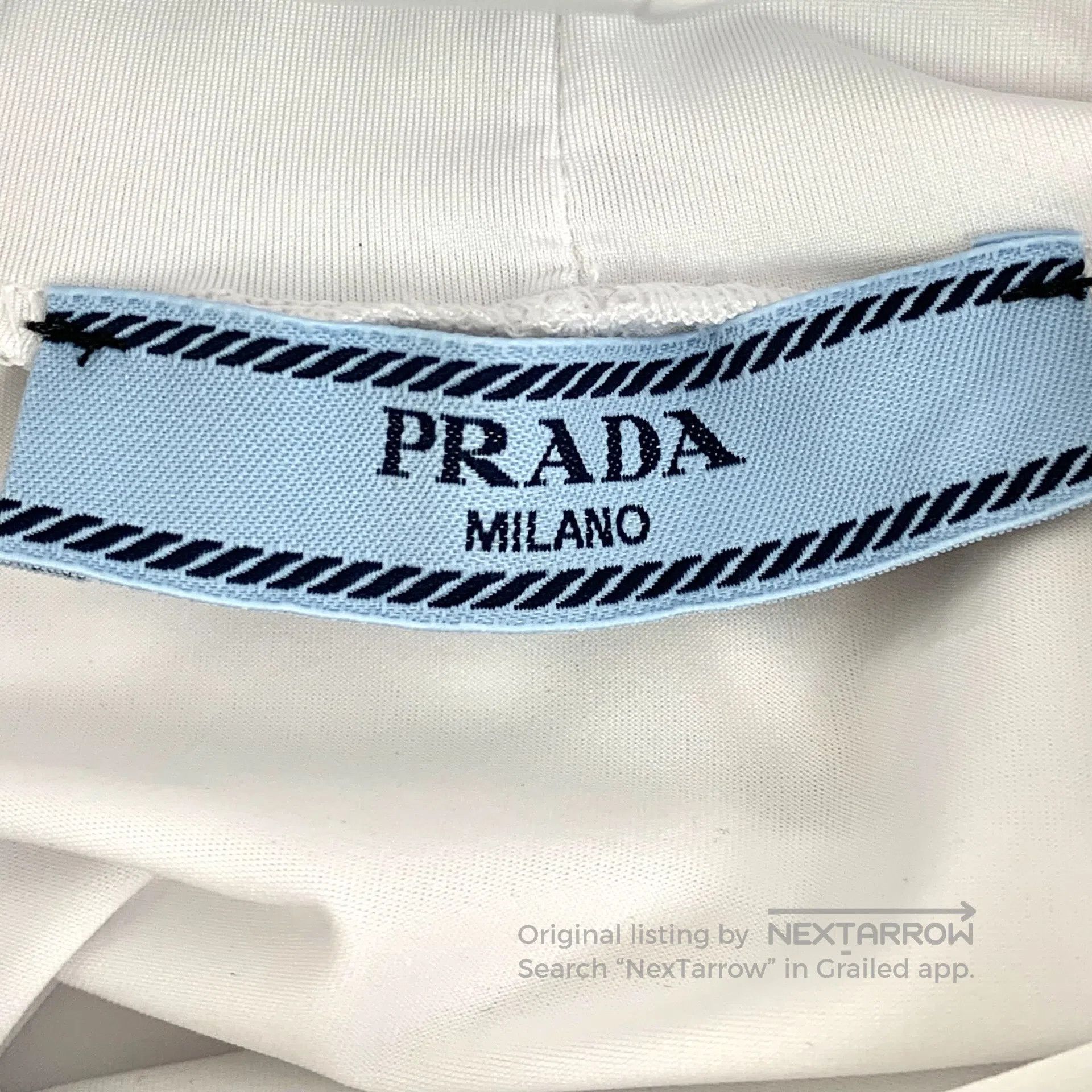 Prada Prada White triangle logo high-neck long-sleeve T-shirt| Size XS / US 0-2 / IT 36-38 - 6 Thumbnail