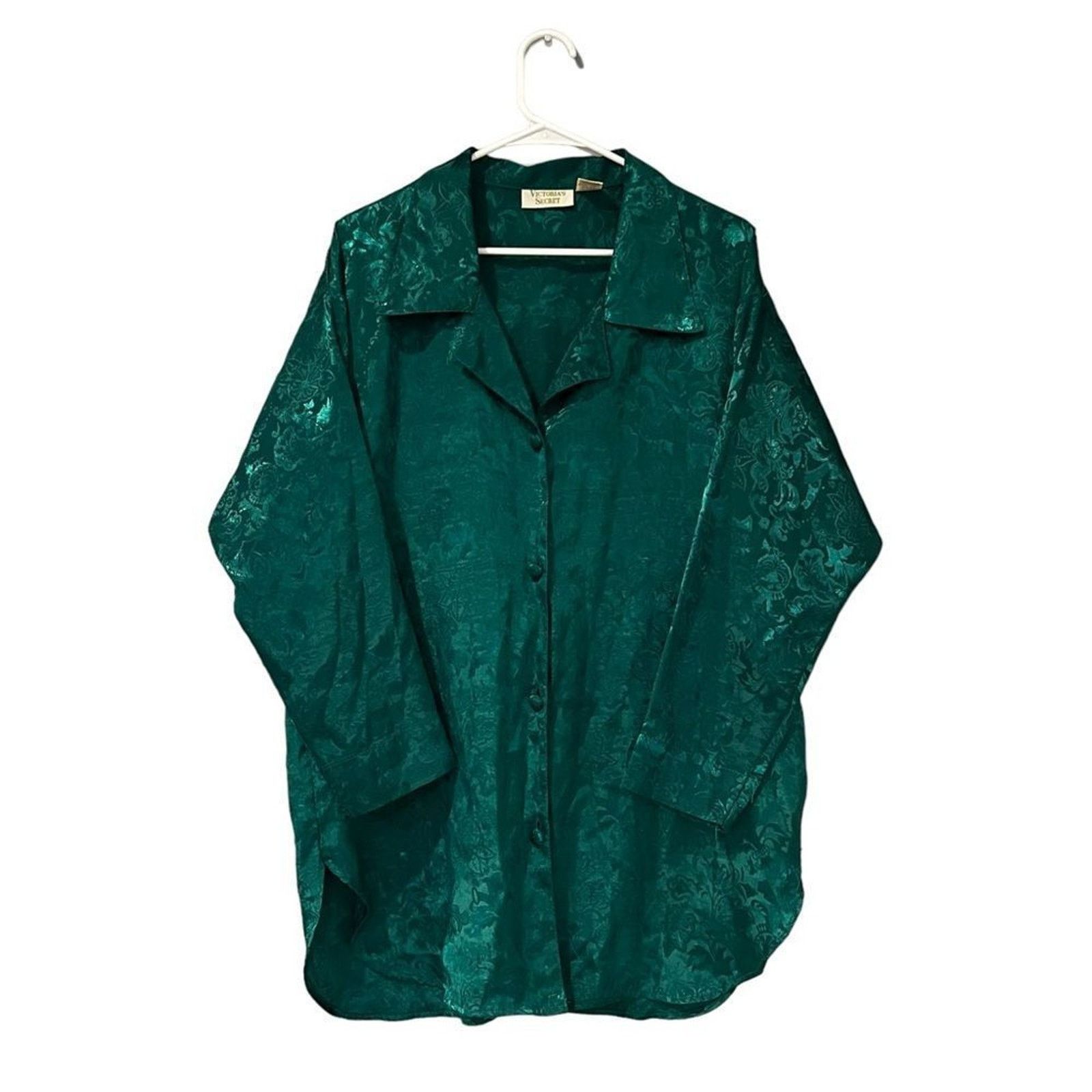 Victoria's Secret Vintage Victoria's Secret Gold Label Sleepshirt Womens Green Size ONE SIZE - 2 Thumbnail