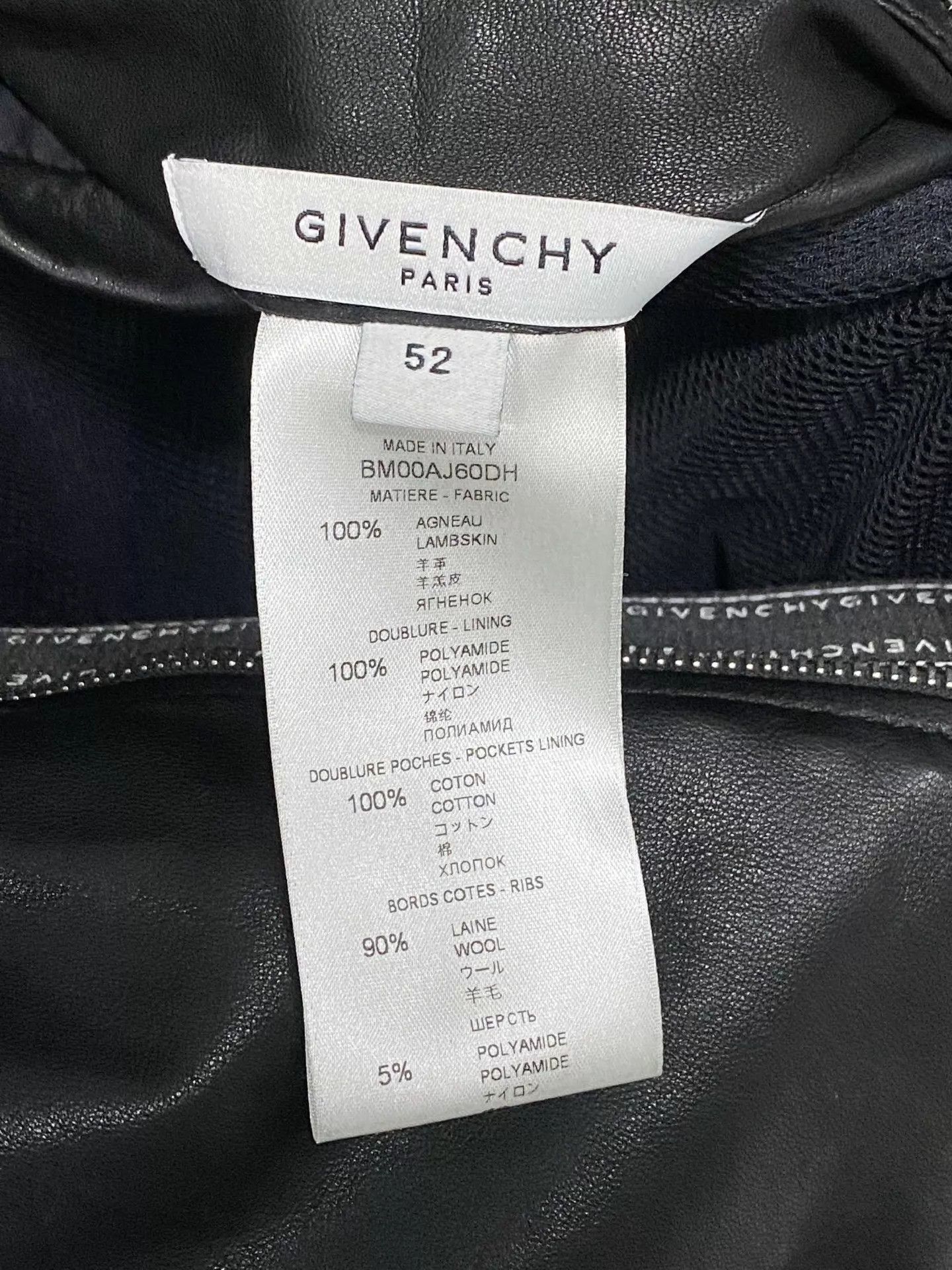 Givenchy GIVENCHY New Luxury Lambskin Leather Badge Jacket 52 Size US L / EU 52-54 / 3 - 4 Thumbnail
