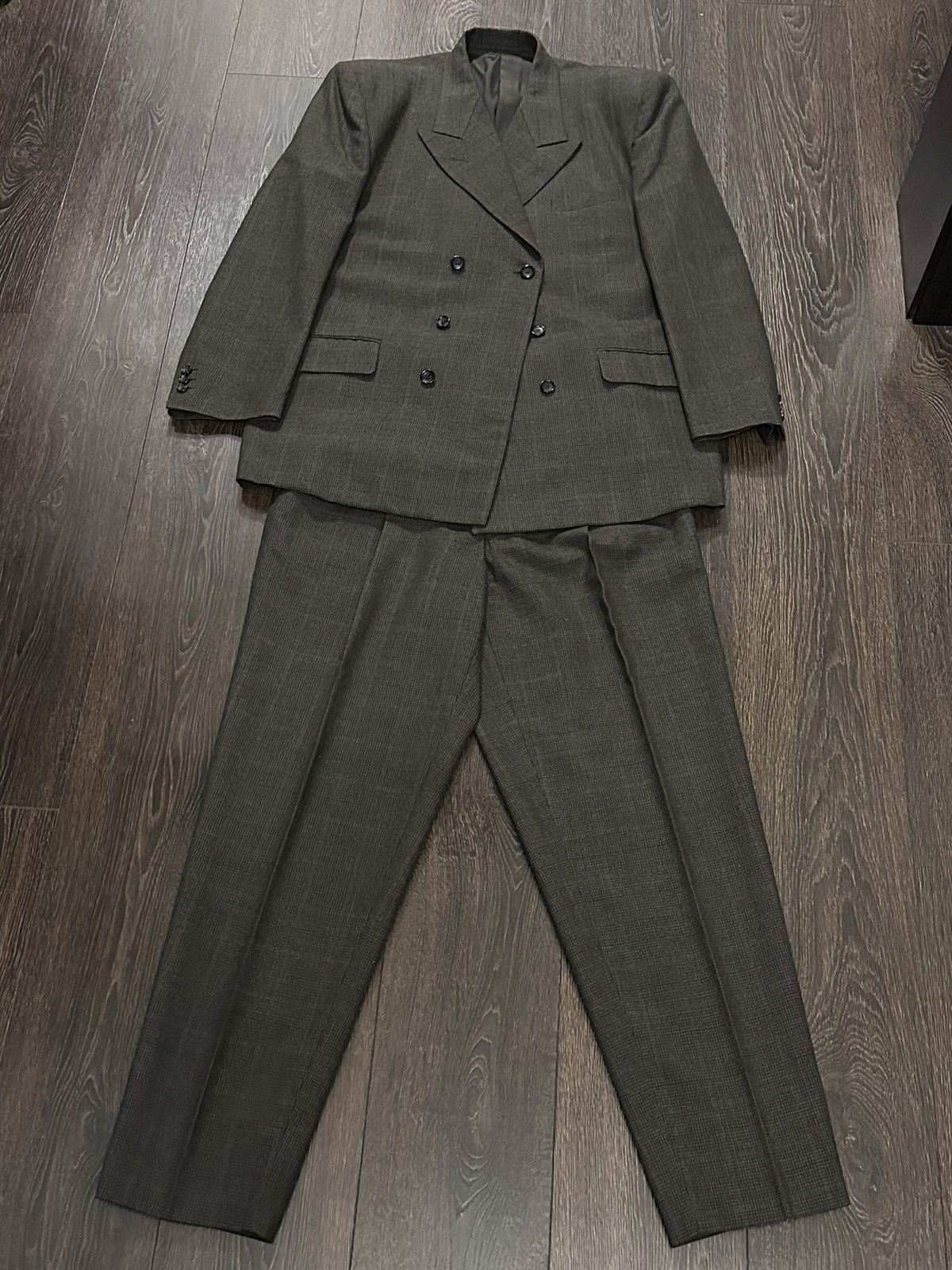 Comme des Garcons A/W89 Comme des Garcons Plaid Brown/Gray Luxury Wool Suit Size 48R - 3 Thumbnail