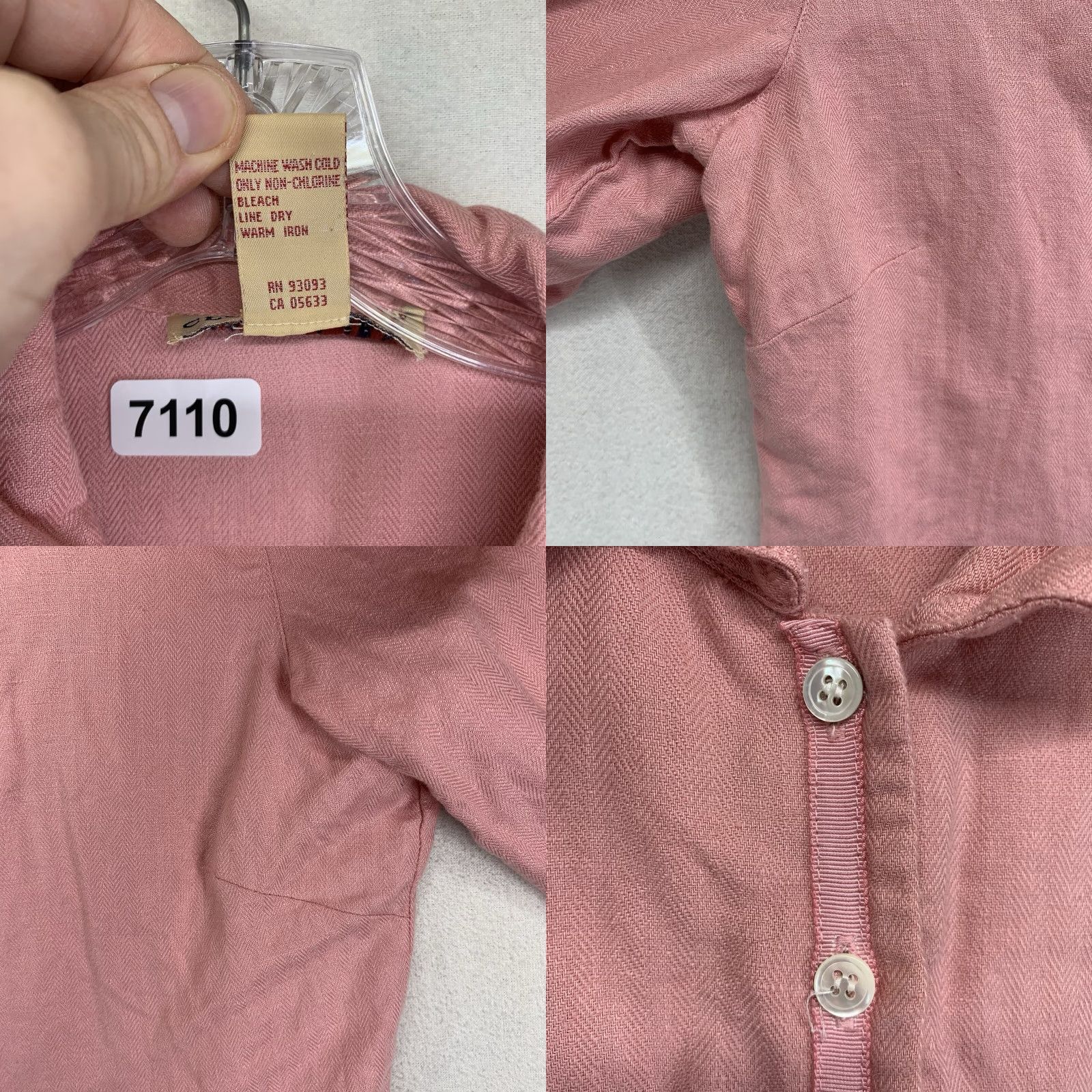 Vintage Vintage Tellurid Women's Linen Cotton Blend Button-Up Shirt Size 10 Pink Casual travel beach retro Size L / US 10 / IT 46 - 8 Thumbnail