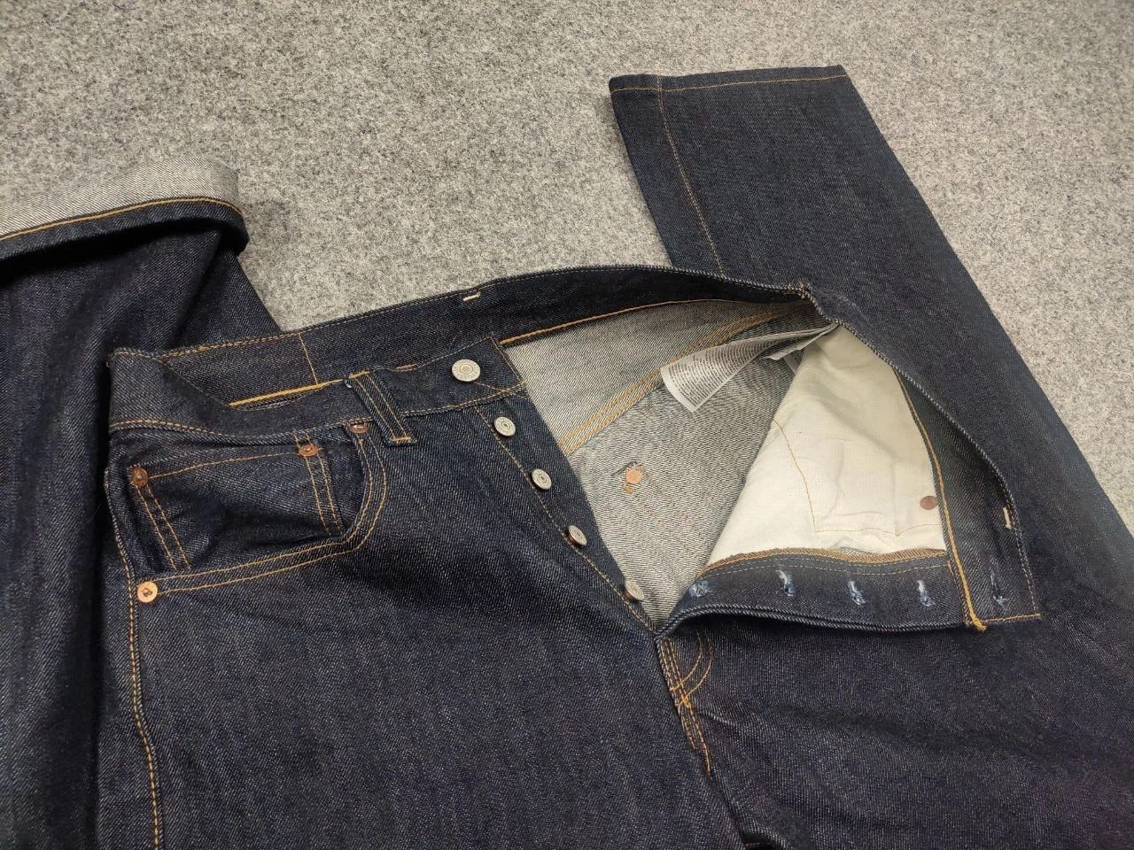 Levi's Levis 501XX Vintage 1955 Selvedge Rigid Denim Big E Japan Size US 34 / EU 50 - 9 Thumbnail