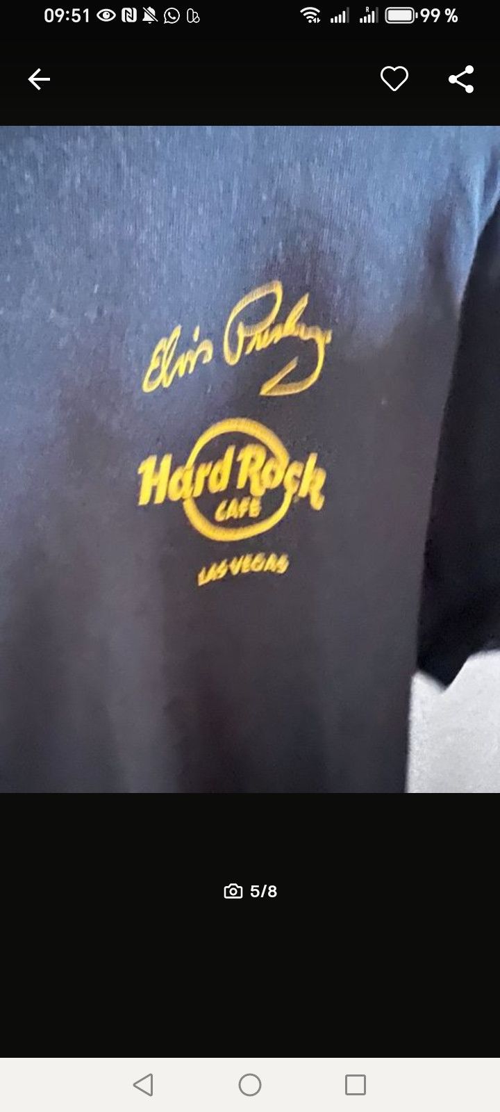 Hard Rock Cafe Las Vegas Hard rock café Elvis Presley 80 vintage Size US S / EU 44-46 / 1 - 4 Thumbnail